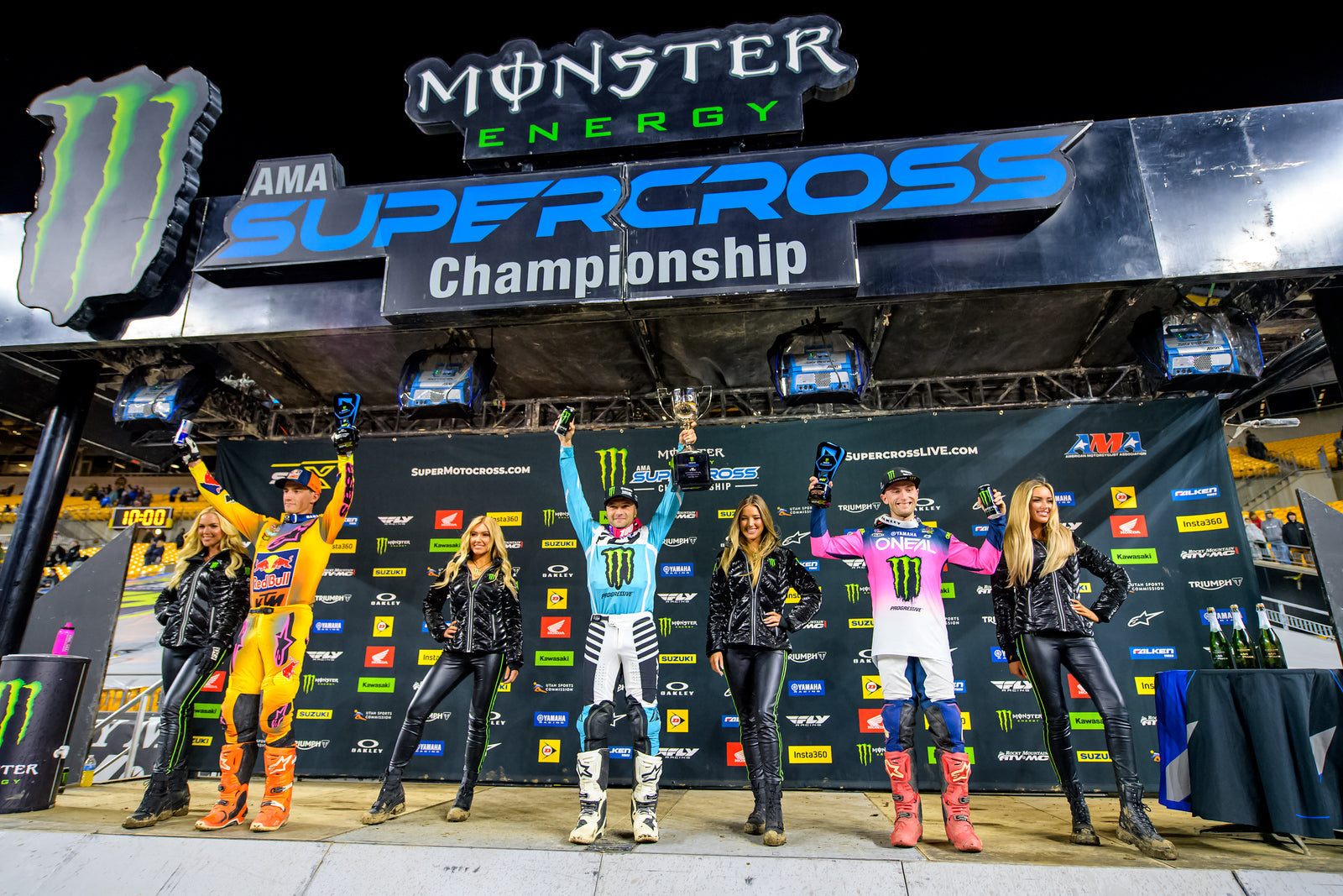 Image 394919444858 ALPINESTARS PODIUM LOCK-OUT AS COOPER WEBB SNATCHES 450SX WIN AT PITTSBURGH, PENNSYLVANIA