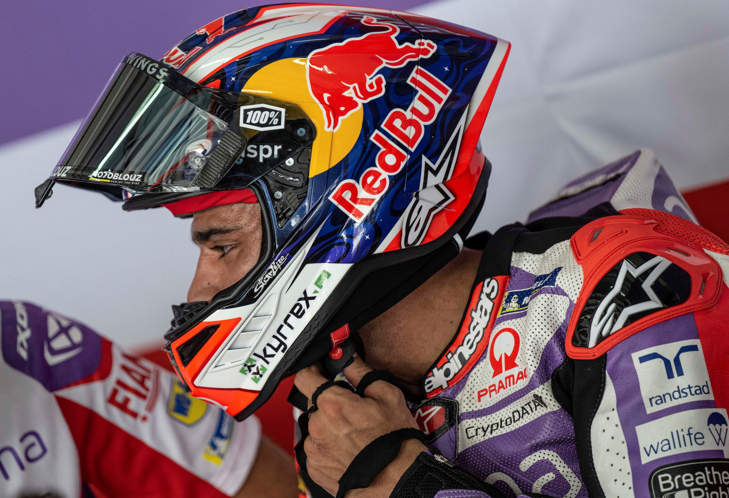 Image 408930976122 Jorge Martin in the paddock wearing full Alpinestars gear