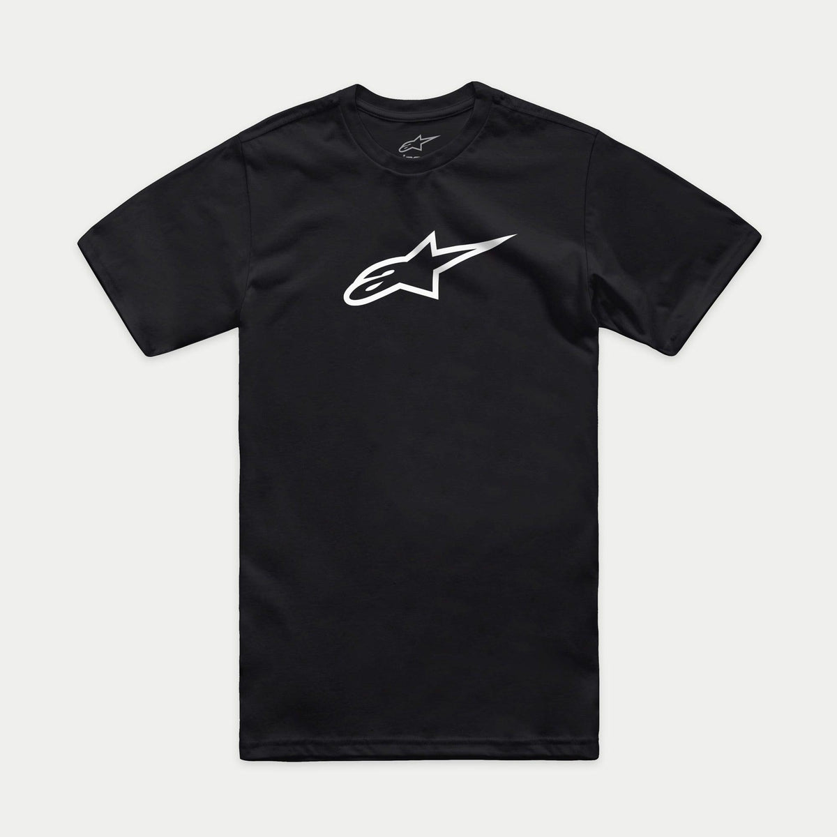 Alpinestars Ageless 2.0 CSF Tee, camiseta de manga corta para hombre, negra con el logotipo Ageless en blanco, ropa deportiva casual de estilo motorsport