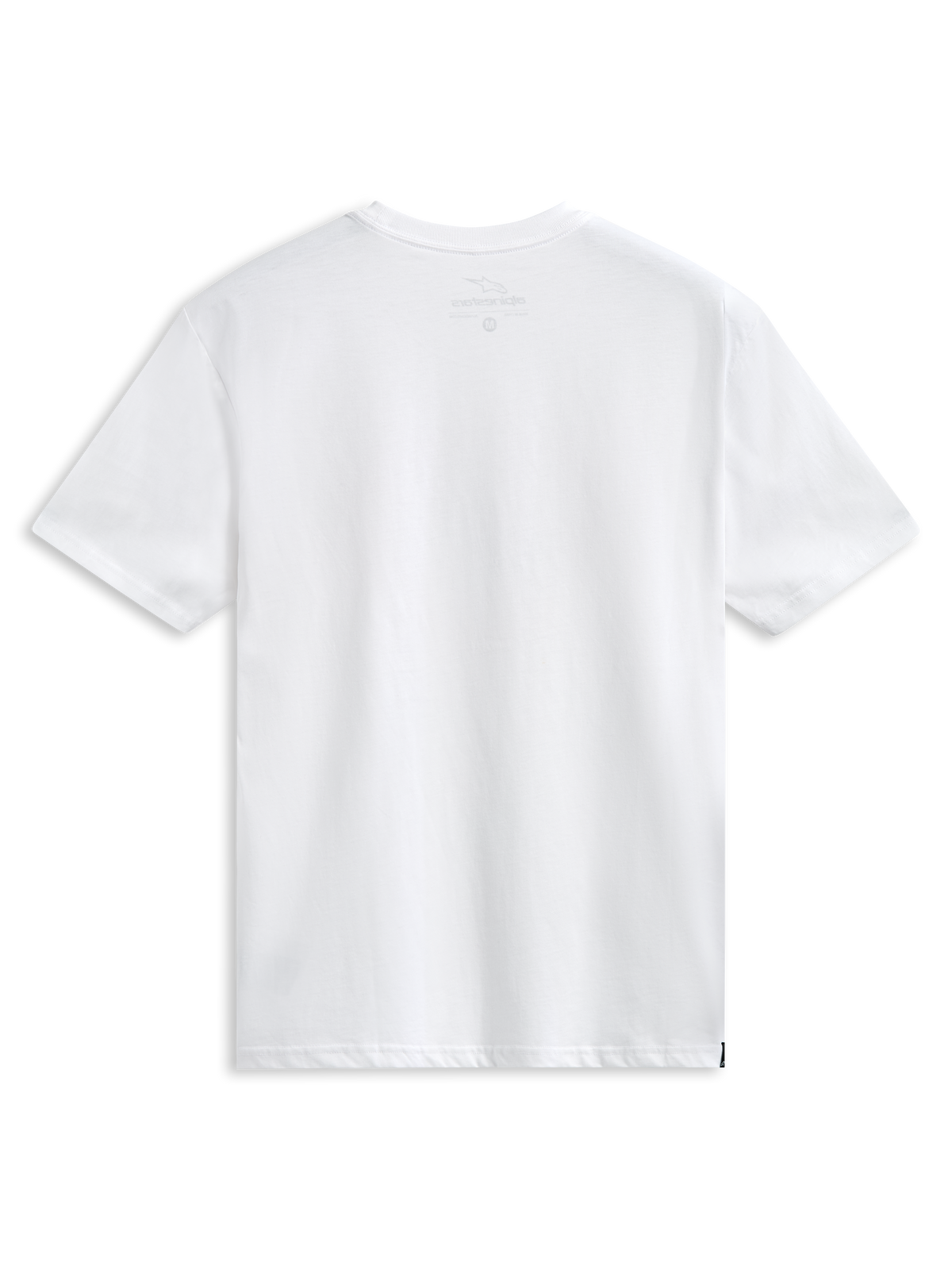 Alpinestars Always 2.0 CSF Tee, camiseta de manga corta, blanca, gráfico de logotipo lineal en negro y rojo, ropa deportiva casual de motorsport