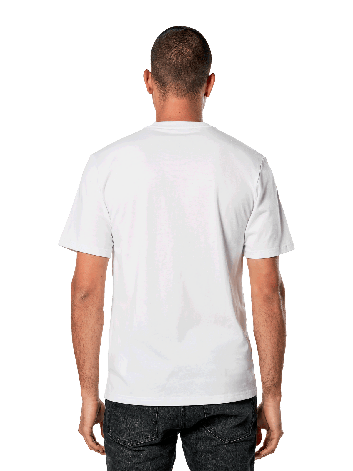 Alpinestars Galun CSF Tee, camiseta de manga corta, blanca, vista trasera lisa, ropa deportiva casual urbana