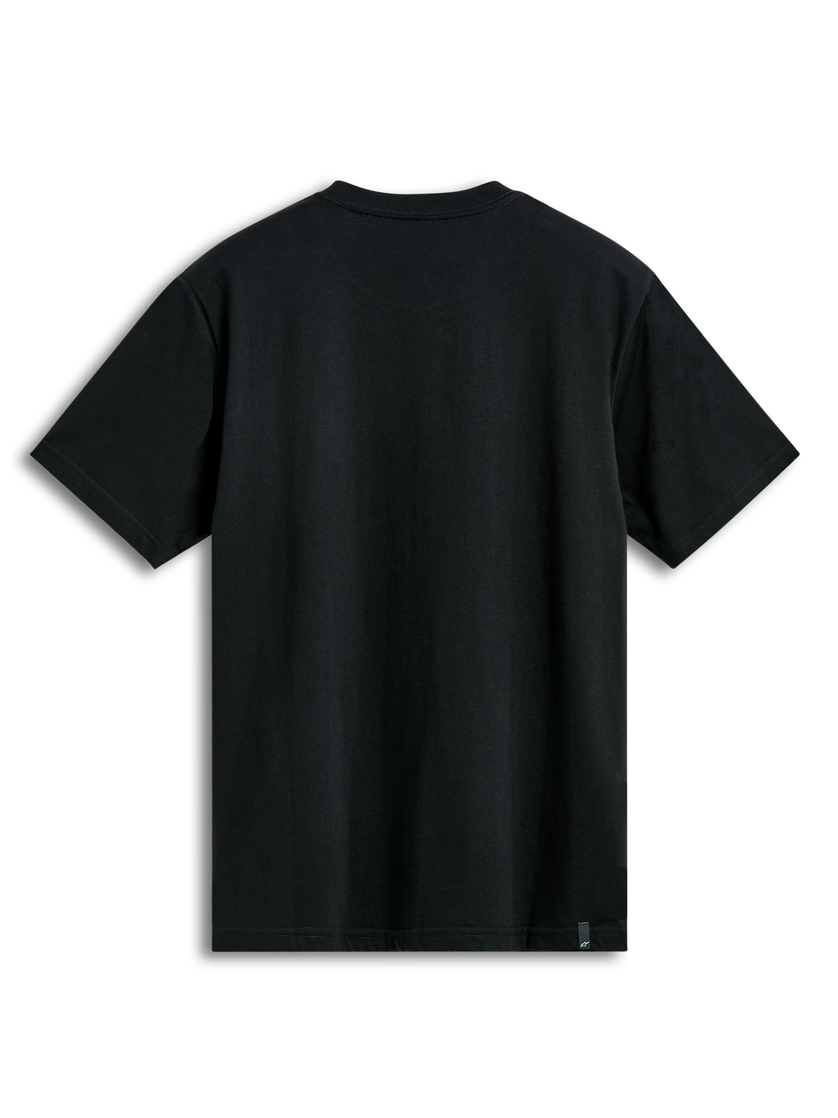 Alpinestars Dot Carbon CSF T-Shirt, camiseta de mangas cortas negra, vista trasera con etiquetado externo