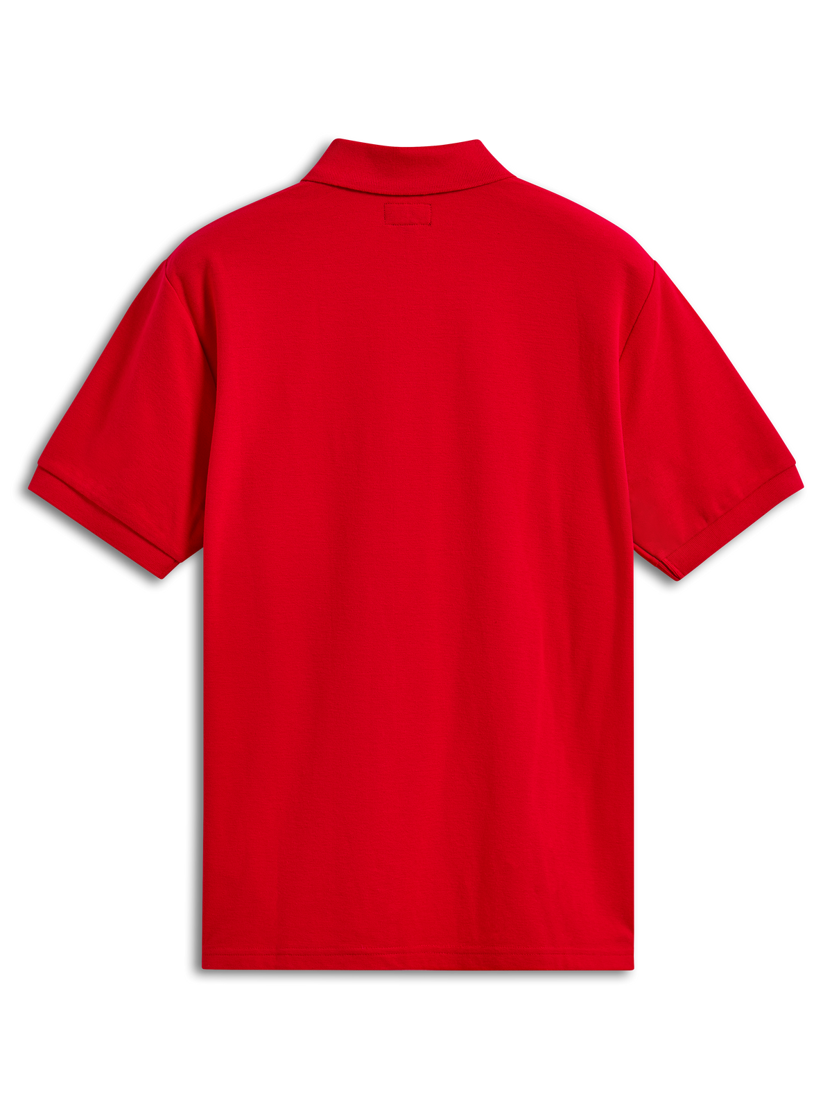 Alpinestars Polo Clásico Endeavor, polo de piqué de manga corta, rojo, vista trasera, con cuello y puños acanalados, textura clásica de punto piqué, ropa deportiva casual
