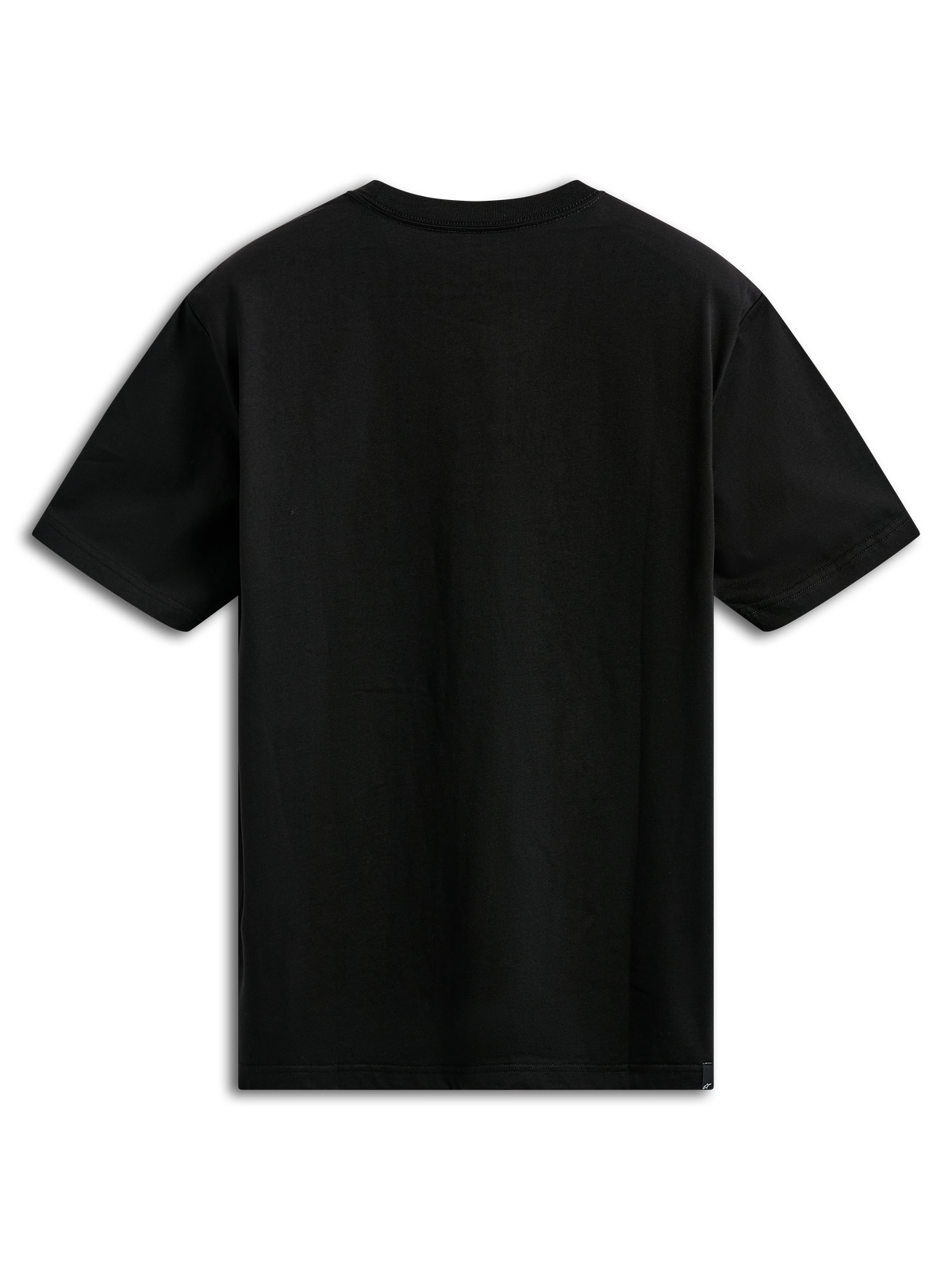 Alpinestars Noka CSF Tee, camiseta de manga corta, negra, vista trasera, color liso, ropa deportiva casual inspirada en el automovilismo