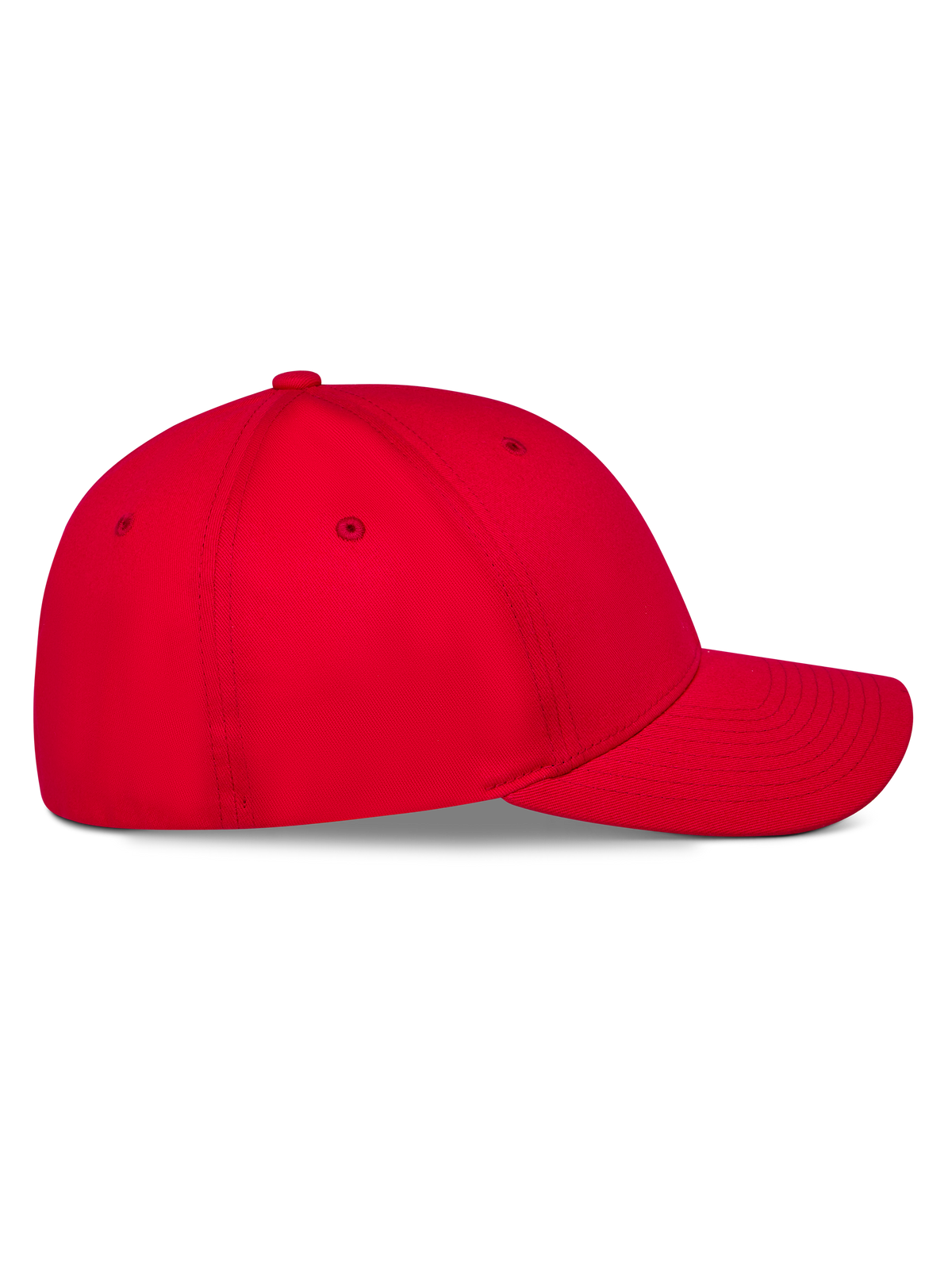 Gorra Alpinestars Pivot, roja, perfil lateral con visera curva y corona estructurada, tejido de sarga, ropa deportiva casual de motor