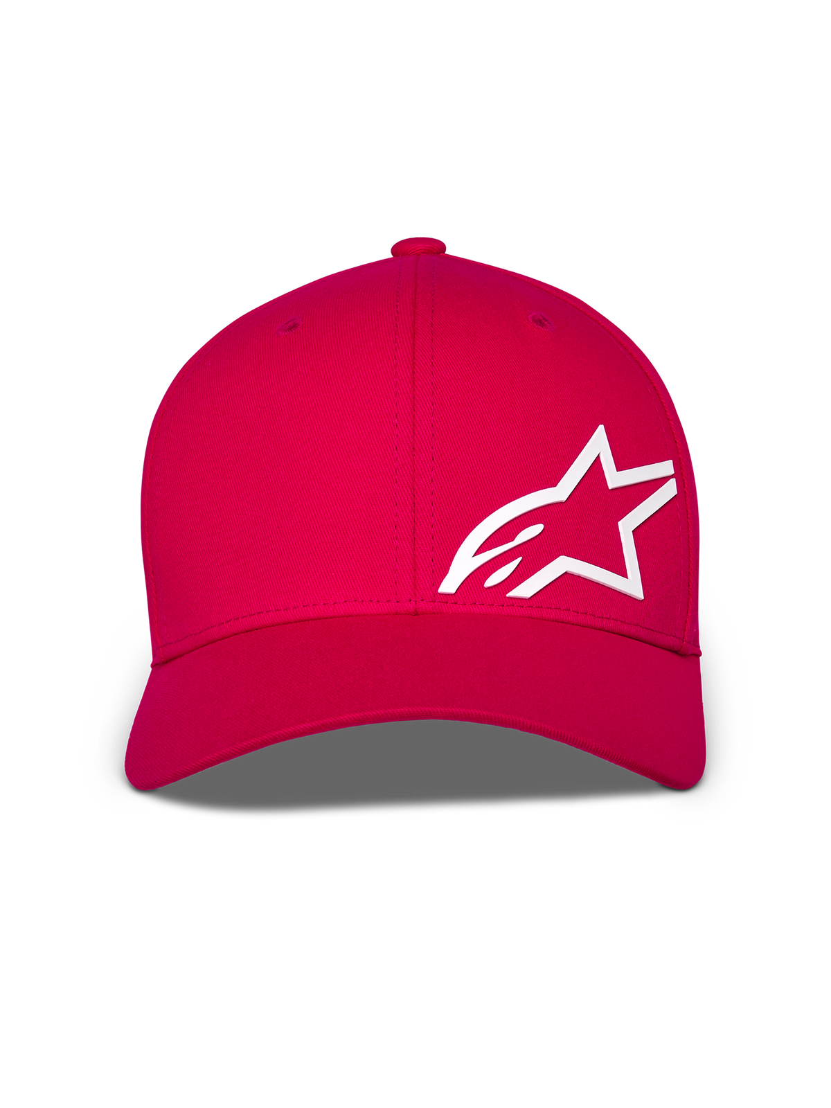 Gorra Alpinestars Corp Shift Multi, gorra de béisbol roja con un gran logotipo Astars blanco en 3D en la parte delantera, visera curva y corona estructurada, accesorio casual de estilo motorsport