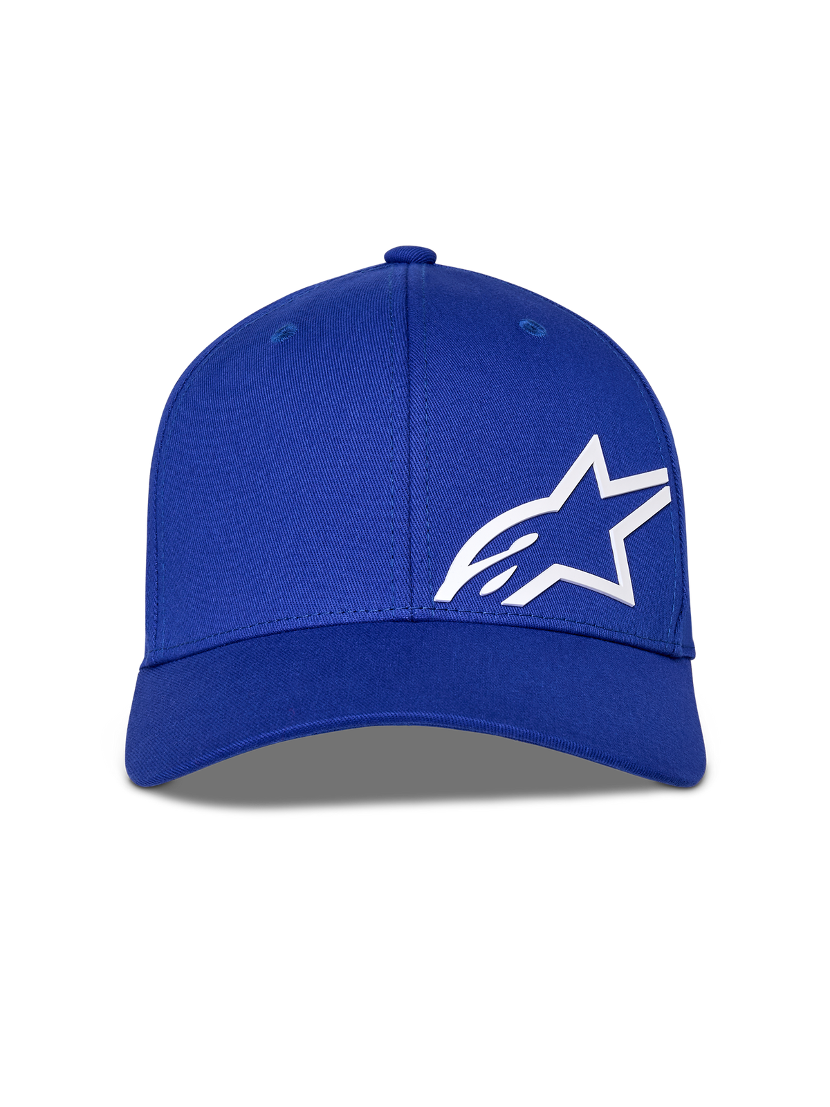 Gorra Alpinestars Corp Shift Multi, azul, gorra de béisbol con logo Astars en 3D blanco en la parte delantera, corona estructurada con visera curva, accesorio casual de motorsport