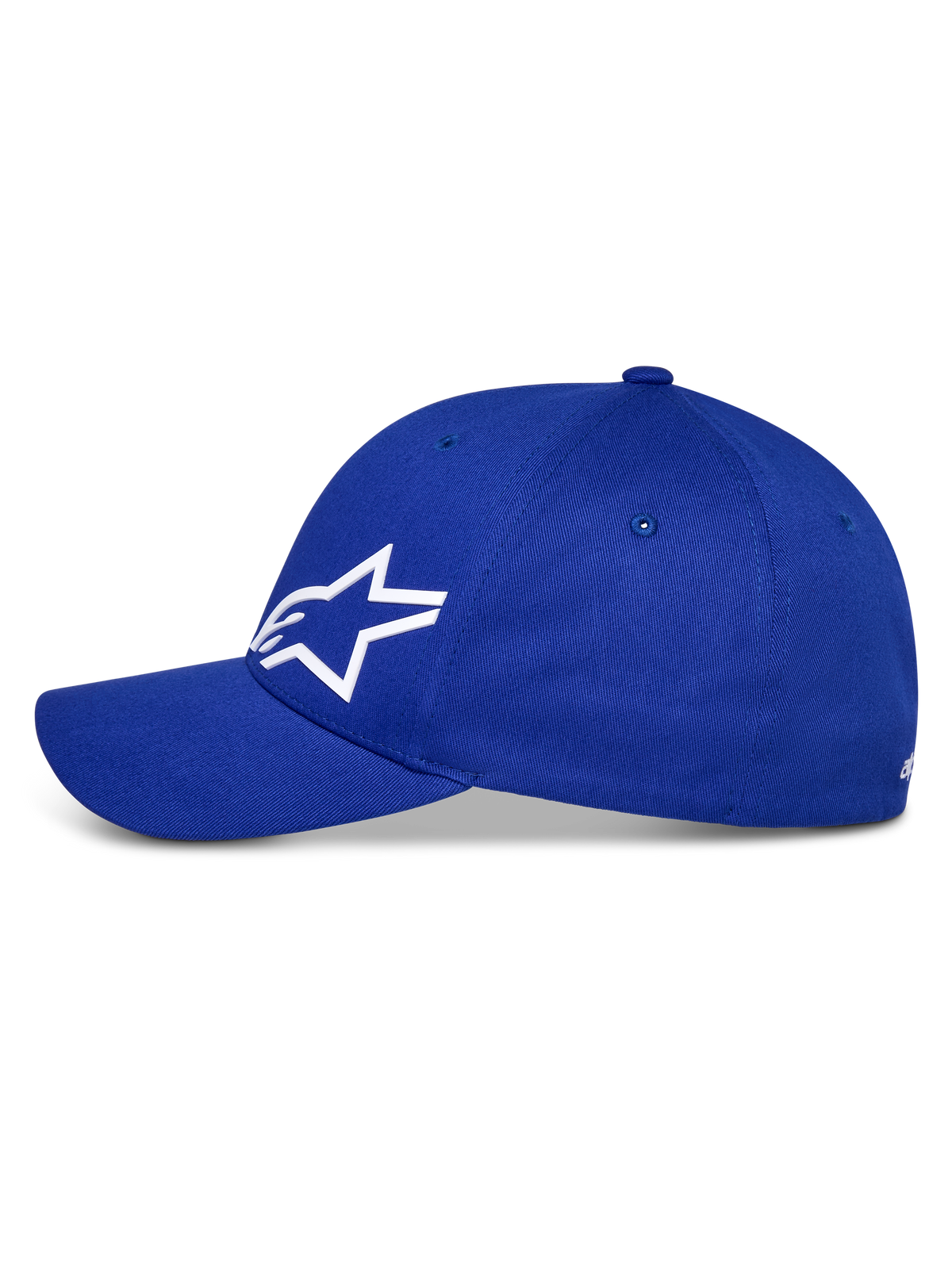 Gorra Alpinestars Corp Shift Multi, gorra de béisbol azul, con logotipo Astars en 3D blanco, visera curva y corona estructurada, accesorio casual de estilo automovilismo