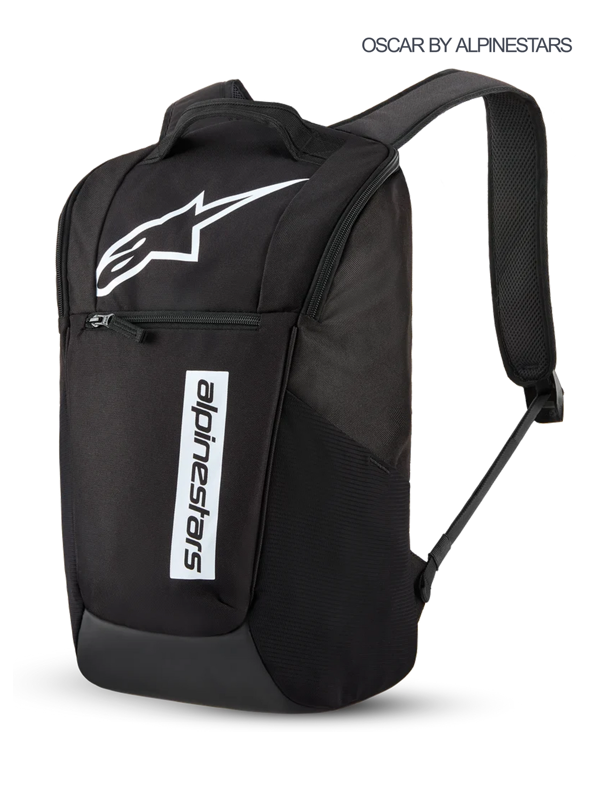 Alpinestars Defcon V3, mochila deportiva de uso diario de 13,6 l en negro y blanco, con logotipo Astars y marca estampados, bolsillo frontal con cremallera y correas acolchadas para los hombros