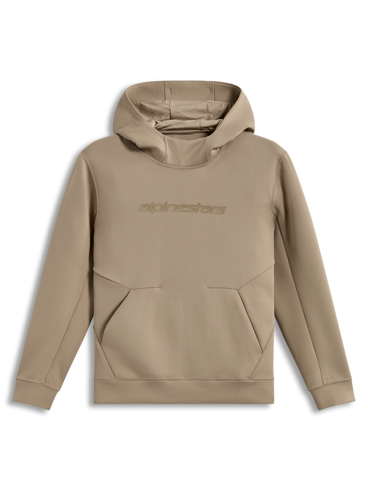 Alpinestars Datrix Hoodie, sudadera con capucha, marrón putty, forro polar de doble cara con logotipo tonal HD