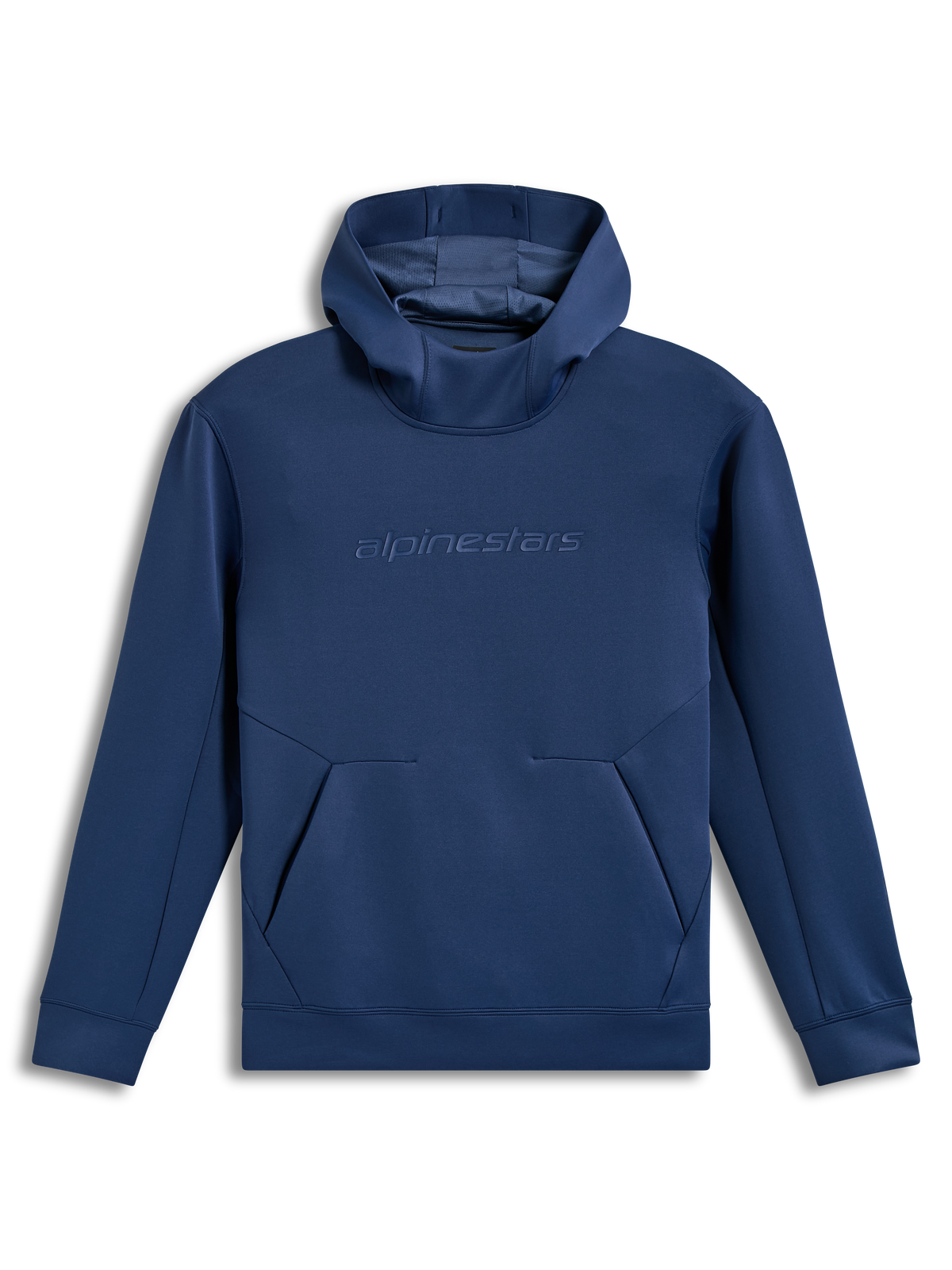 Alpinestars Datrix Hoodie, sudadera con capucha de forro polar azul acero, con logotipo tonal HD y capucha forrada de malla.