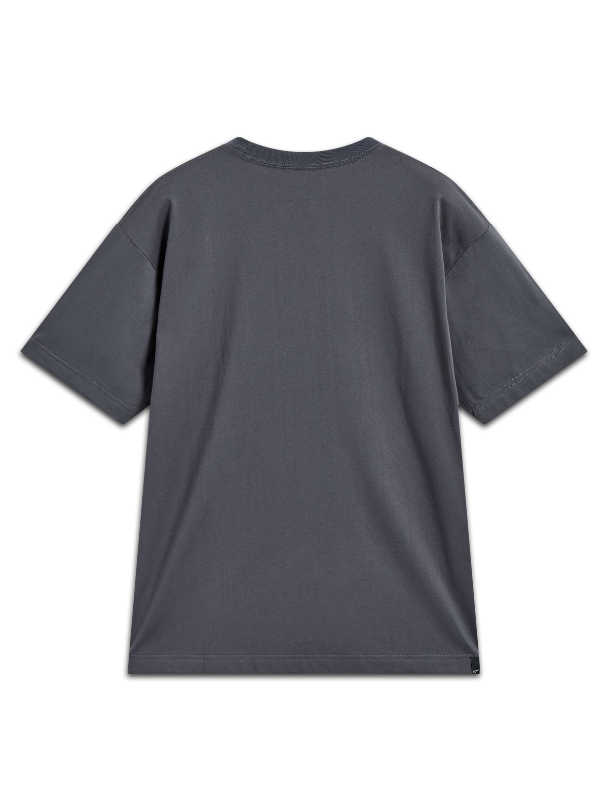 Alpinestars Chalk Oversized CSF Tee, camiseta de mangas cortas gris carbón, vista posterior con ajuste relajado.