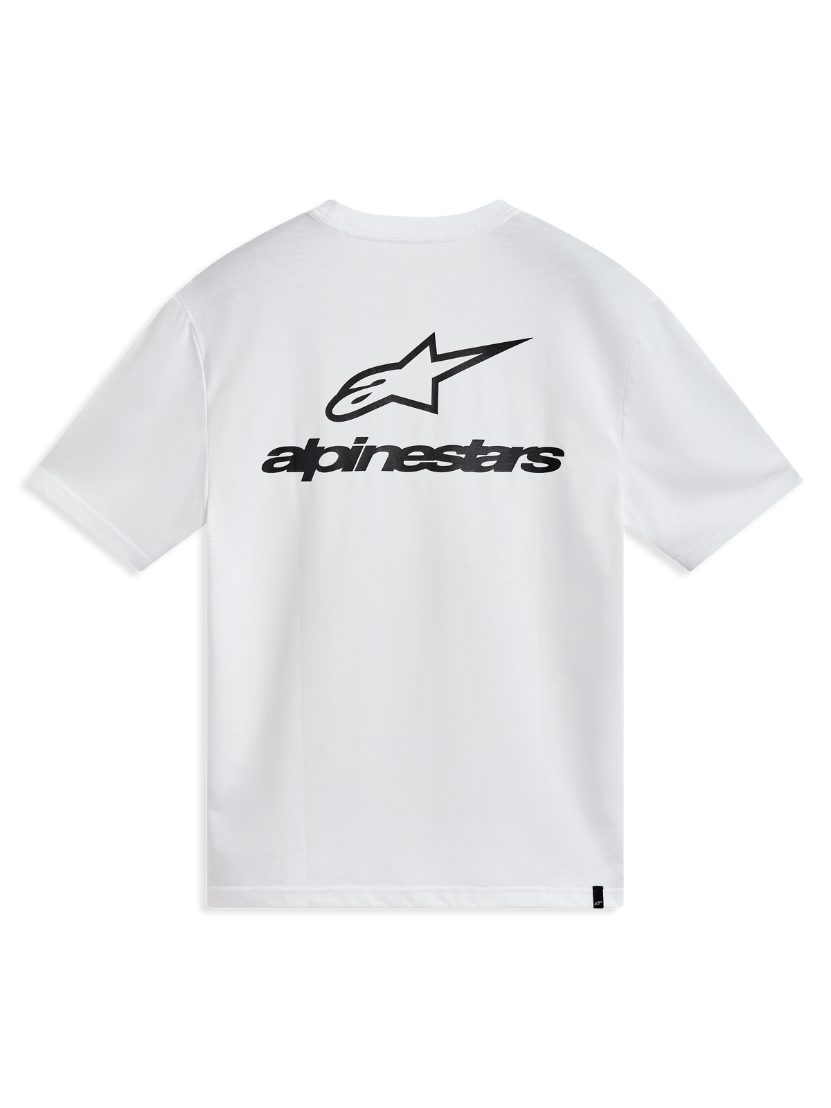 Alpinestars Combo Back CSF, camiseta de mangas cortas blanca con logotipo Astars negro en la espalda, ropa casual