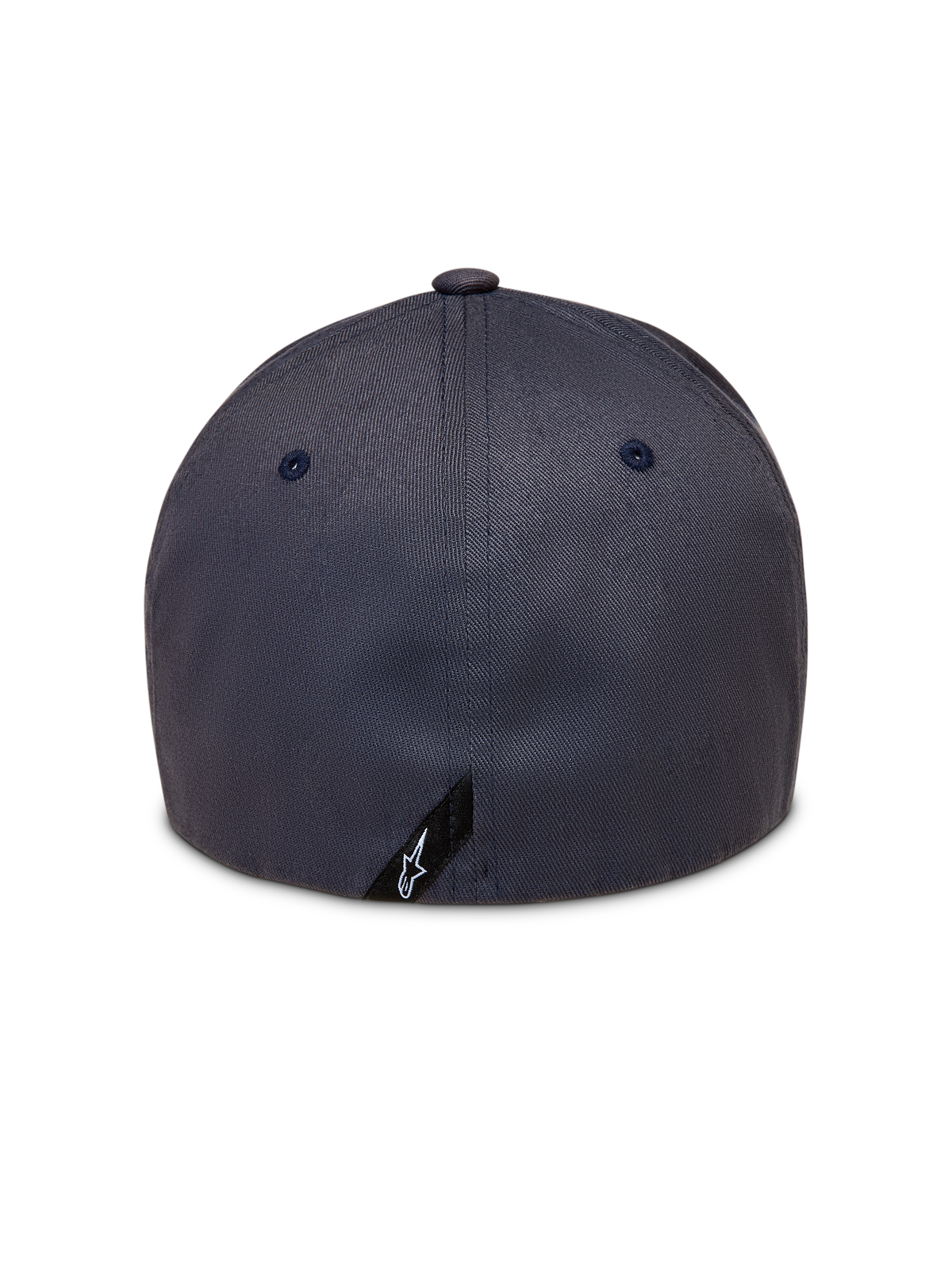 Alpinestars Maze Gorro, gorra de sarga gris oscuro con parte trasera flexible y detalle del logo Astars, vista posterior
