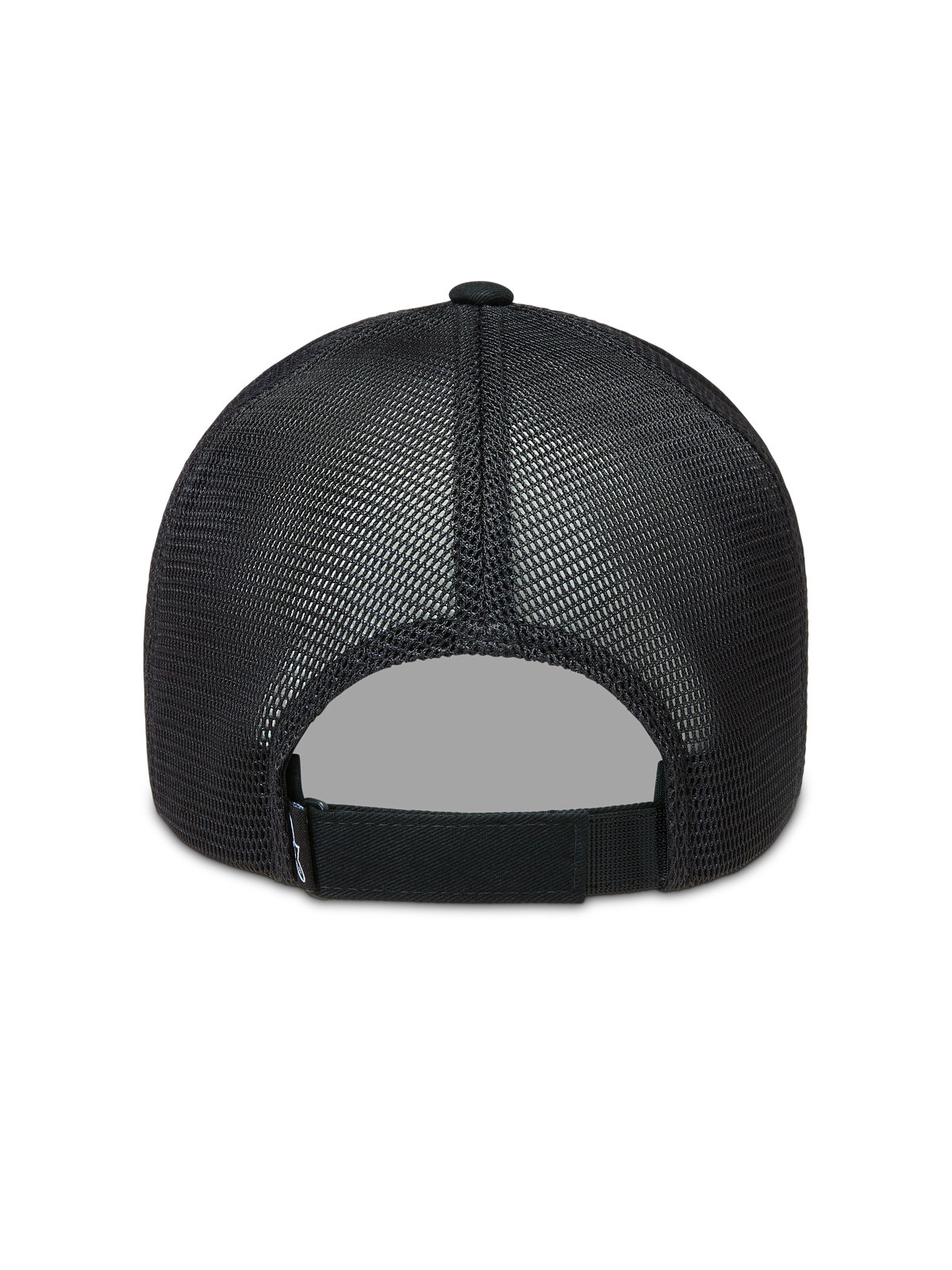 Alpinestars Augment gorra, gorra tipo trucker negra con malla de diamante y cierre ajustable, ropa deportiva, vista trasera