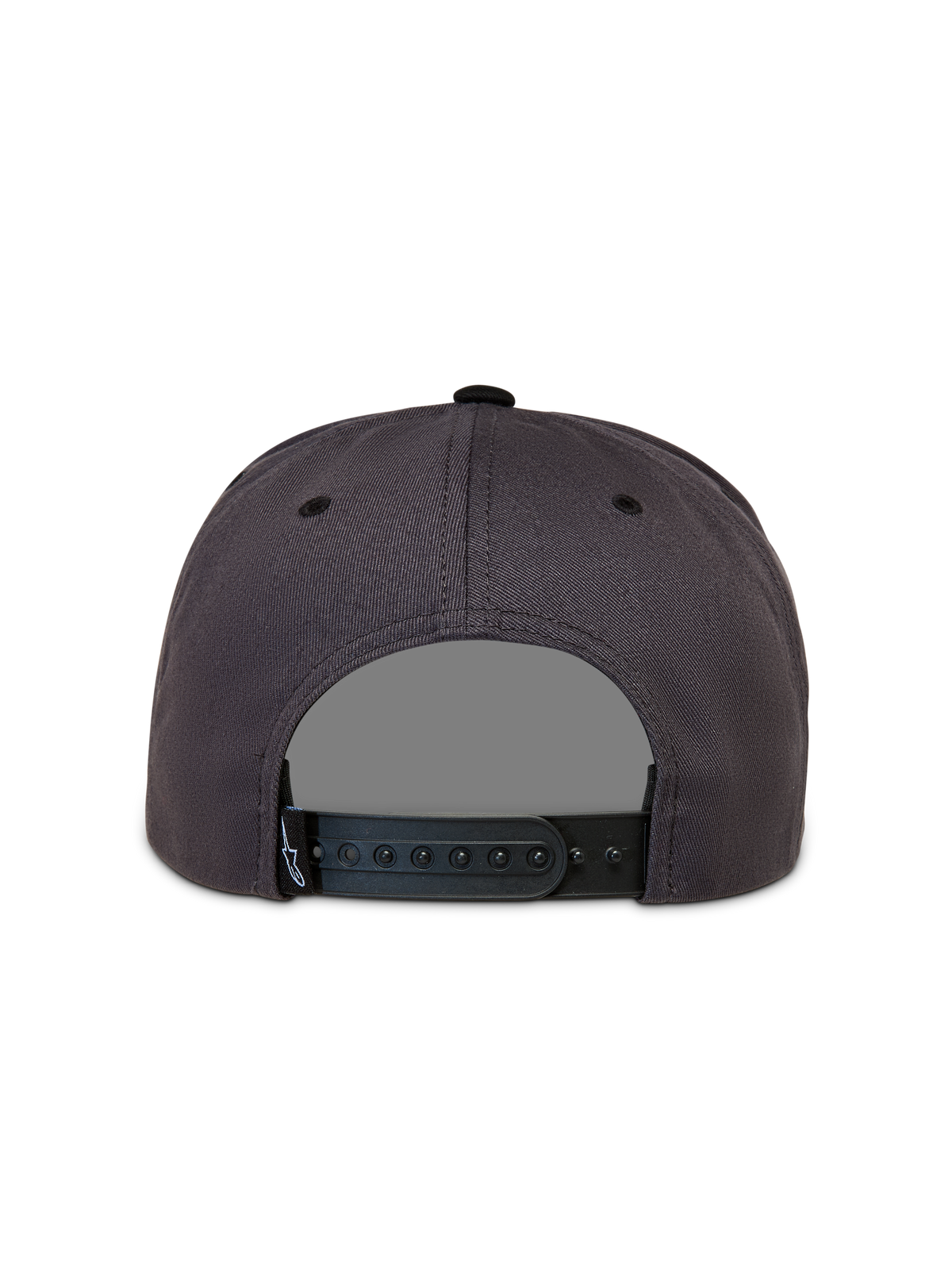Alpinestars Stadium Snapback Gorro, gorra de sarga gris oscuro y negra con cierre ajustable, vista trasera