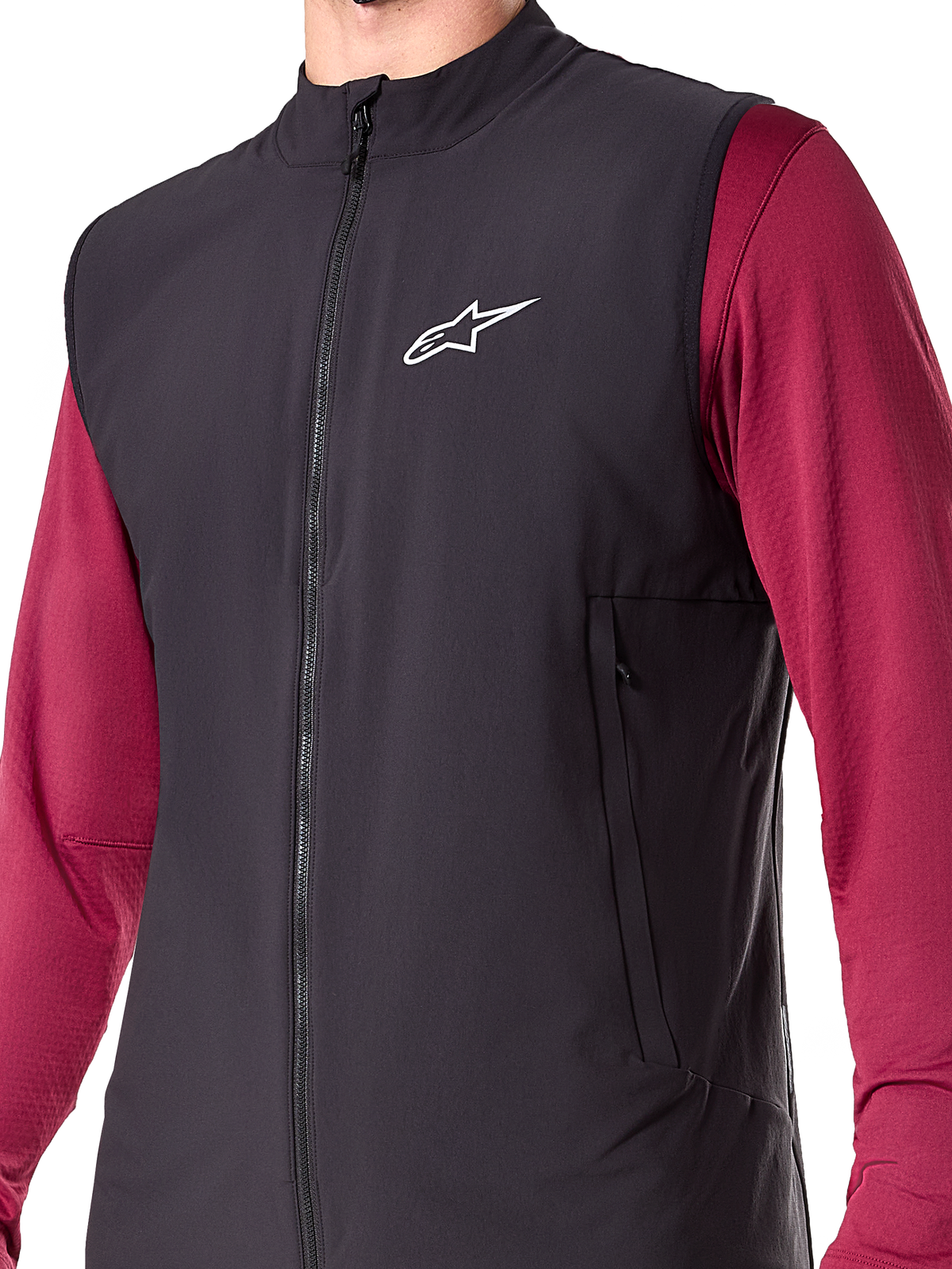 Alpinestars A-Dura Thermal Vest, chaleco térmico de ciclismo para hombre, negro, ligero para MTB con aislamiento PrimaLoft ACTIVE, cremallera frontal completa y bolsillos laterales con cremallera, diseño de alto rendimiento para climas fríos