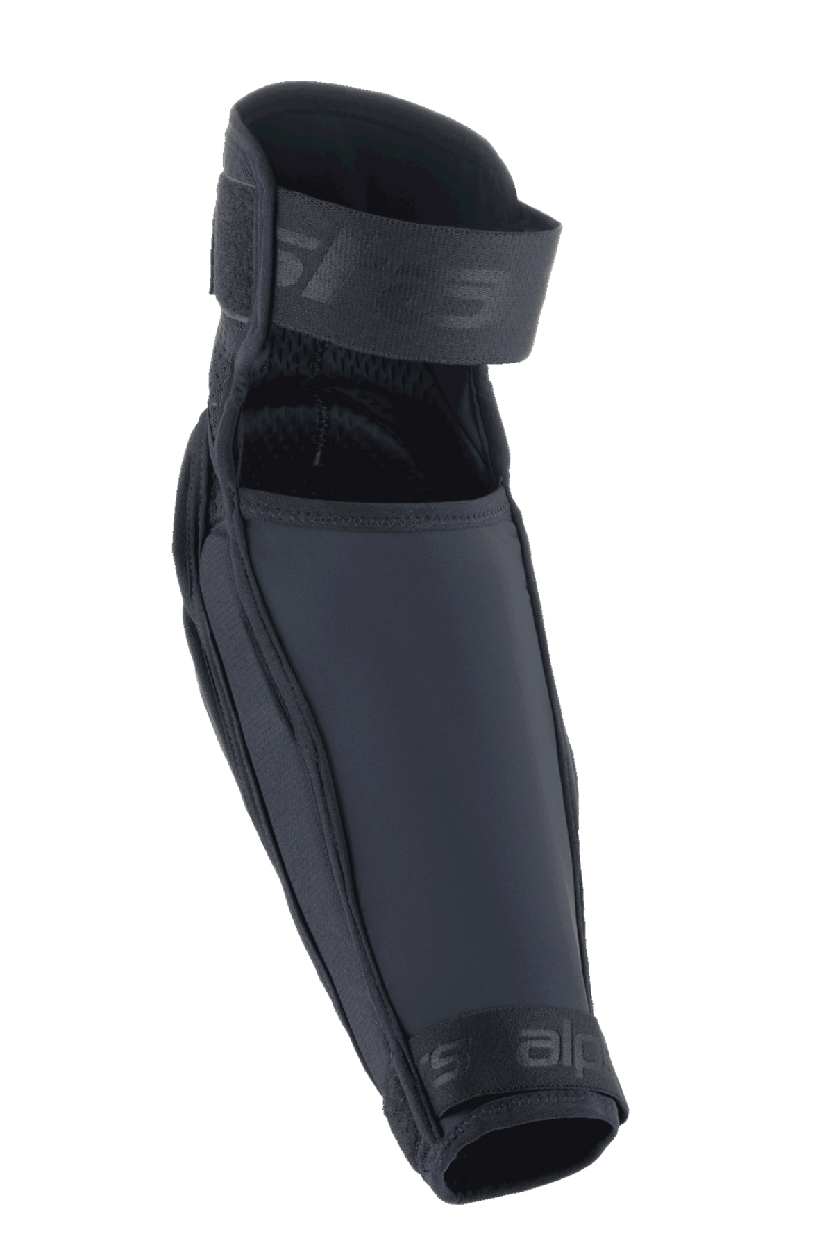 Alpinestars A-Impact Plasma Elite Shield Elbow Protector, protector de codo para MTB, color negro, con una carcasa rígida de TPU lisa para protección contra impactos, correas dobles ajustables para un ajuste seguro y un diseño ergonómico precurvado para ciclismo de montaña agresivo.