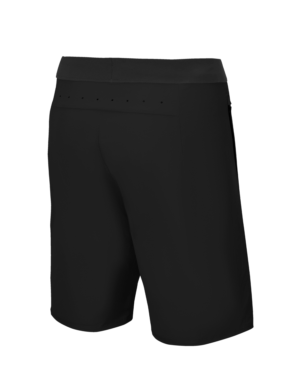 Alpinestars A-Aria Lite Short, shorts de ciclismo de montaña, negros, vista trasera con perforaciones láser en el canesú trasero para ventilación, tejido de alto rendimiento ligero para trail