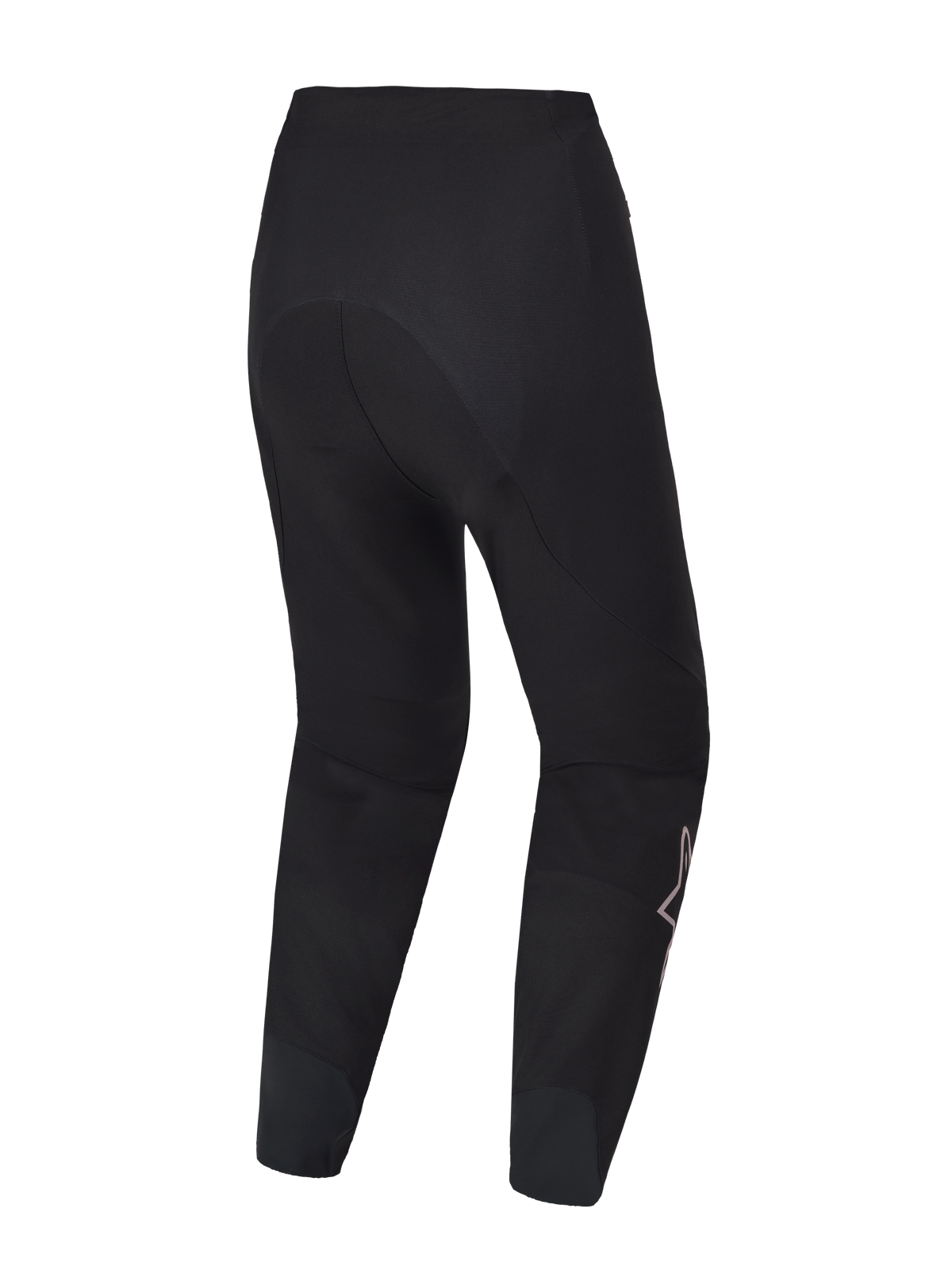 Pantalones MTB A-Supra Elite negros, vista trasera, tejido elástico en 4 direcciones y diseño ergonómico de competición.