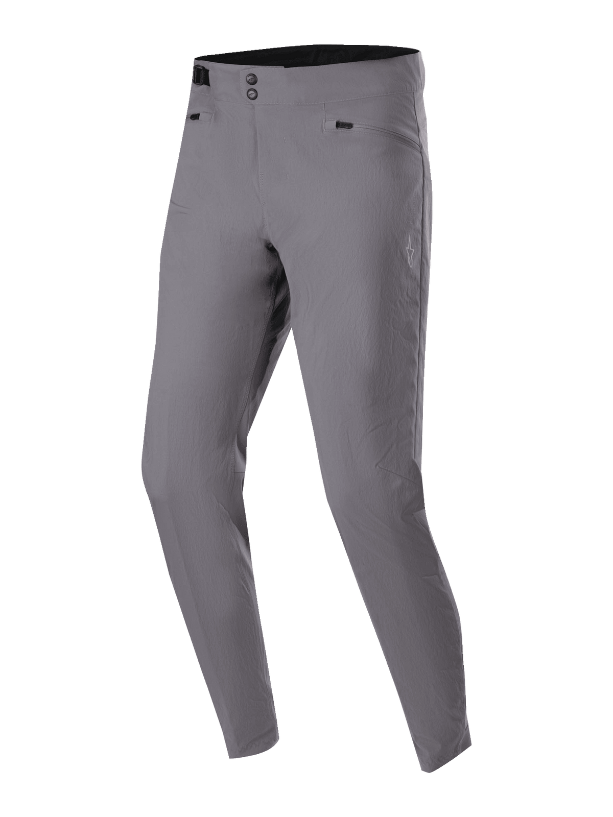 Pantalones Alpinestars A-Dura, pantalones de ciclismo MTB, gris oscuro, con cierre de doble broche, ajustadores laterales en la cintura y bolsillos con cremallera, tejido elástico duradero en 2 direcciones para ciclismo de montaña