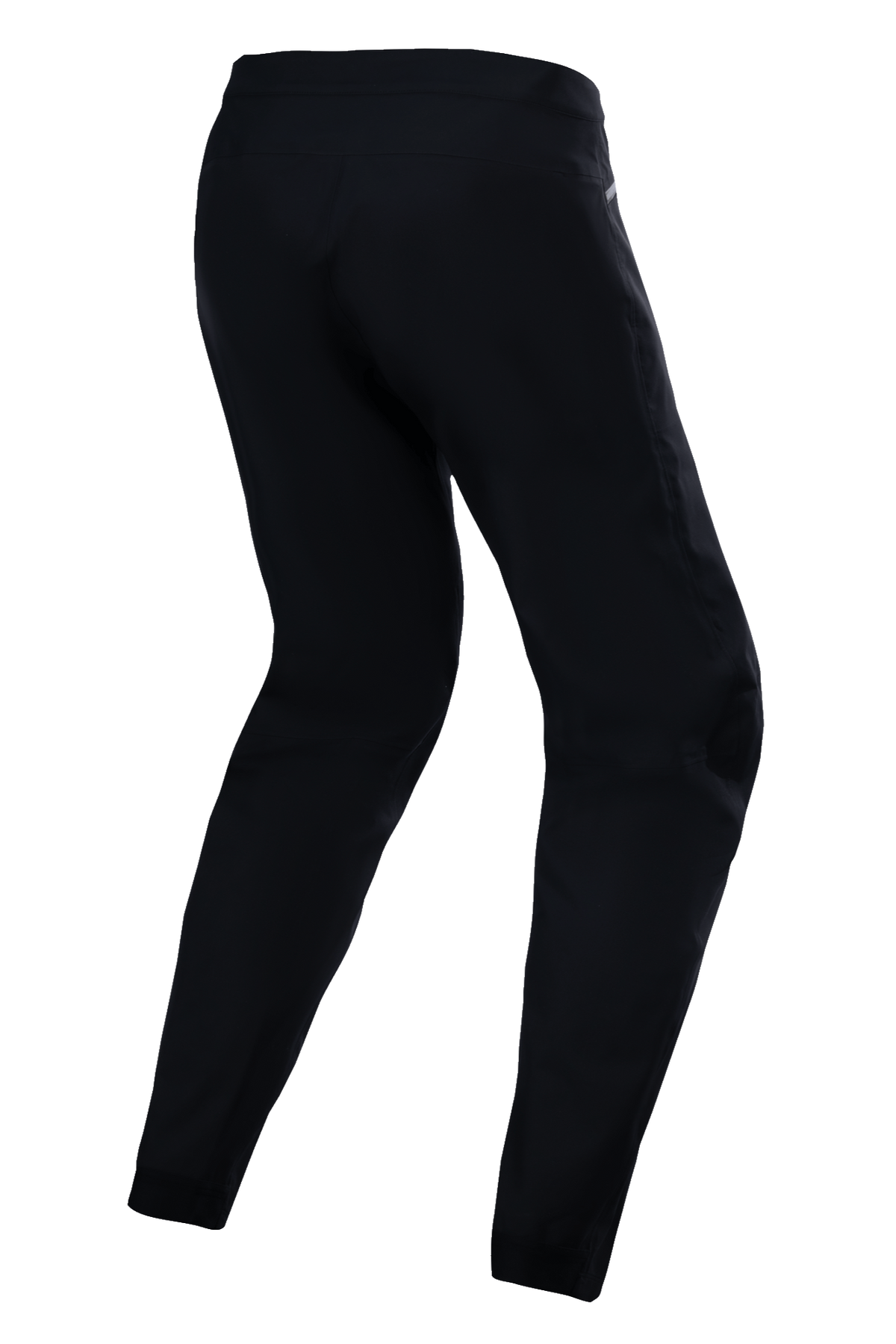 Pantalones impermeables Stella A-Dura de Alpinestars para mujer, pantalones de ciclismo MTB, color negro, vista trasera de tres cuartos, con membrana impermeable 3L y tejido elástico en 4 direcciones para rodar por senderos