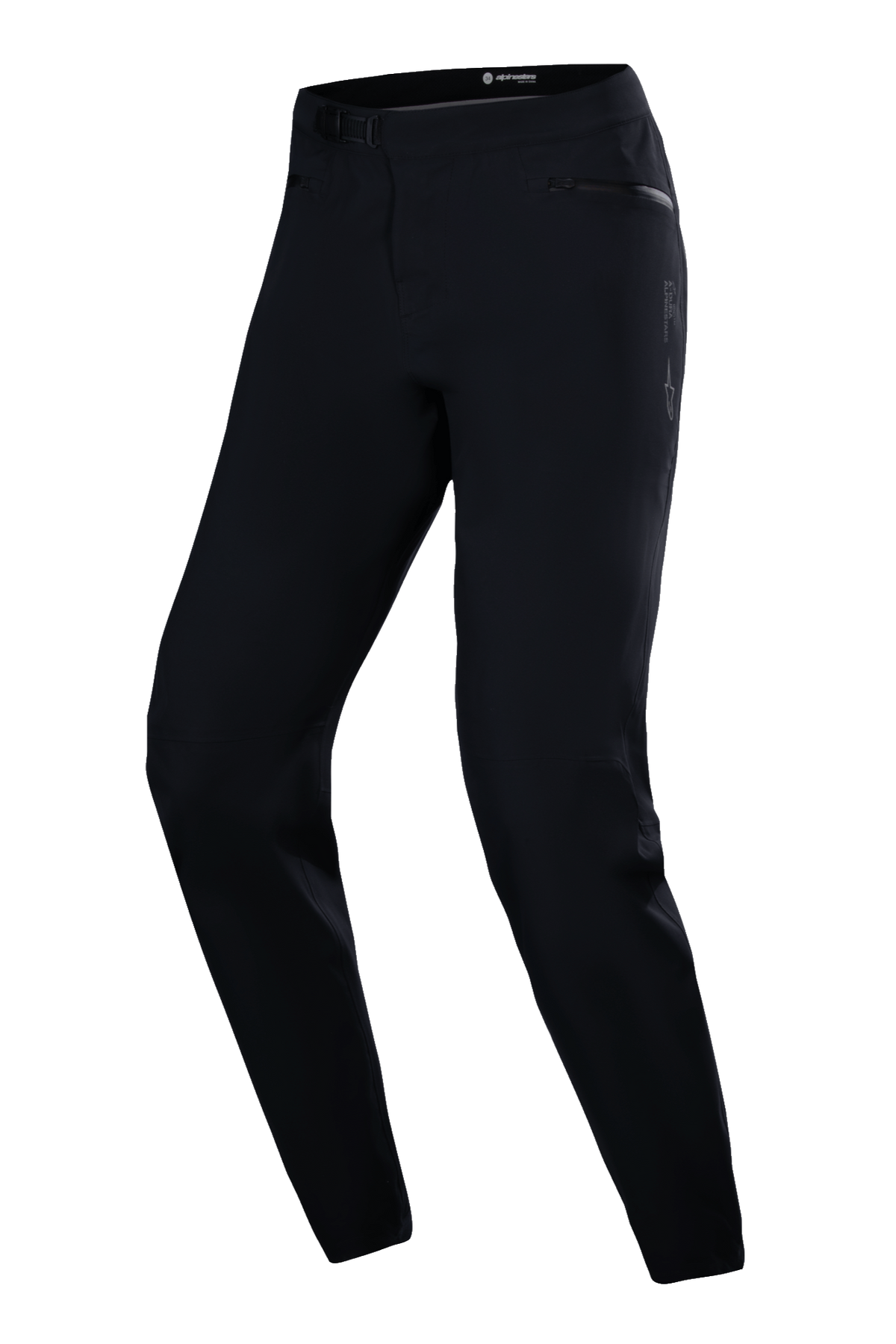 Alpinestars Stella A-Dura Waterproof Pant, pantalones de ciclismo MTB para mujer, negros, con cierre de trinquete en la cintura, bolsillos de mano con cremallera y un diseño ajustado para rodar por senderos