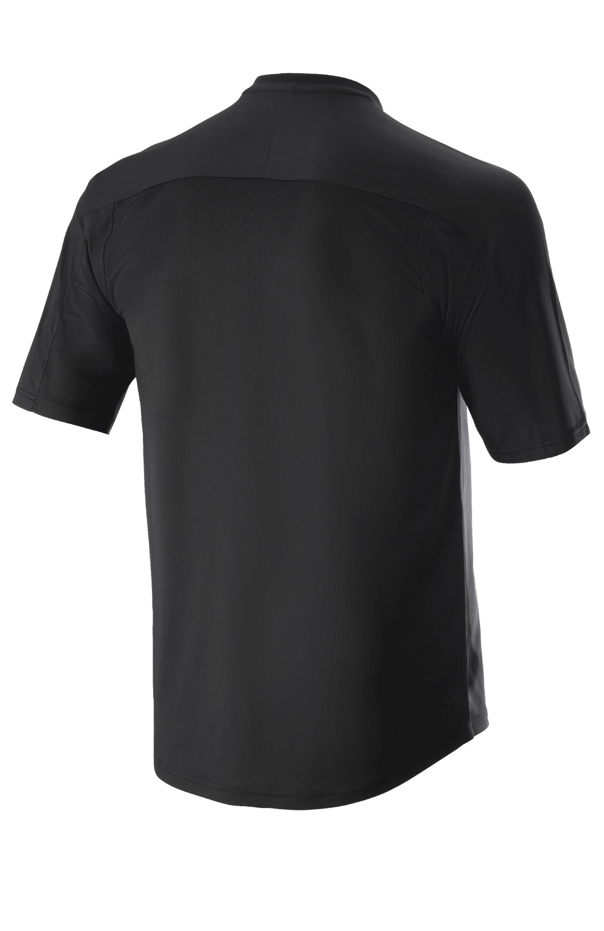 Alpinestars Drop Meta Jersey - Manga Corta, negro, vista trasera con diseño único de yugo de hombro y costuras en las mangas, parte trasera extendida para mayor cobertura, malla ligera y transpirable para ciclismo de montaña