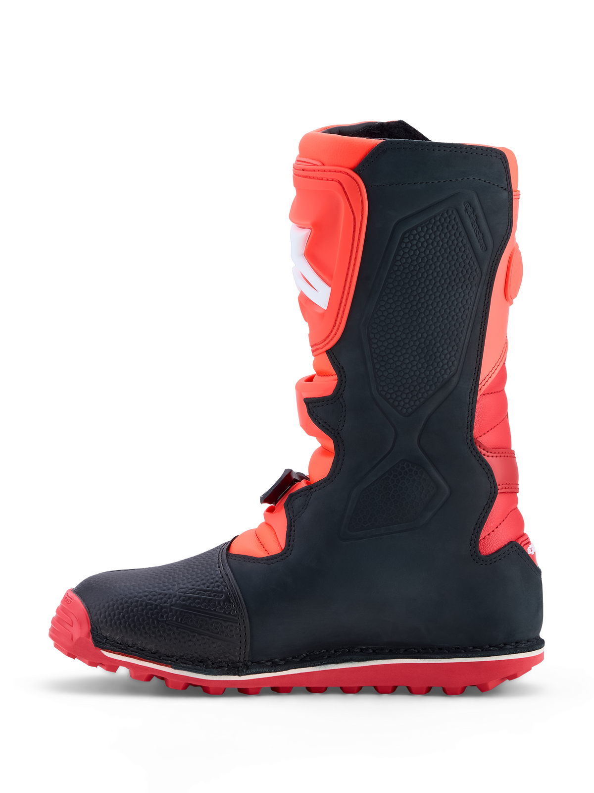 Alpinestars Tech-T Boots, Men's Trials Riding Boots, Red and Black, leather construction with high-grip rubber sole.