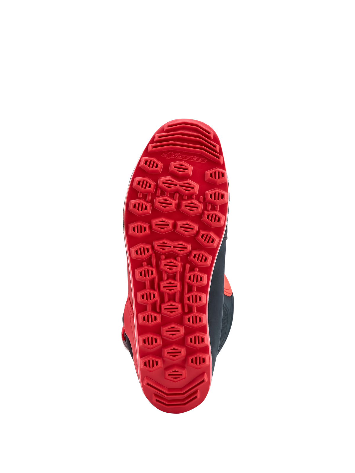 Alpinestars Tech-T Boots, red high-grip trials sole with technical tread for off-road traction and control.
