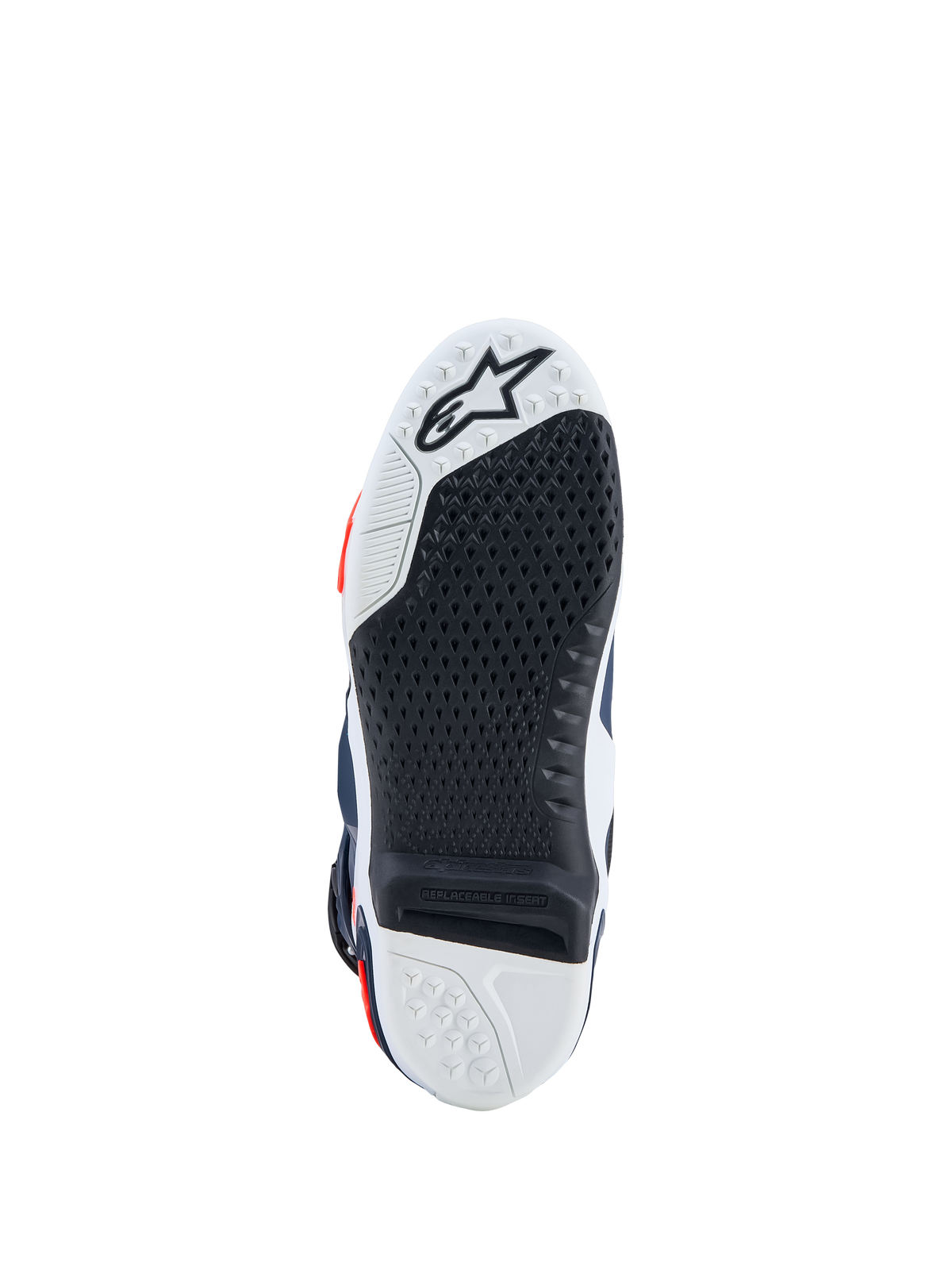 Alpinestars botas Tech-10 Supervented, botas de motocross, suela negra y blanca con inserción central de alto agarre