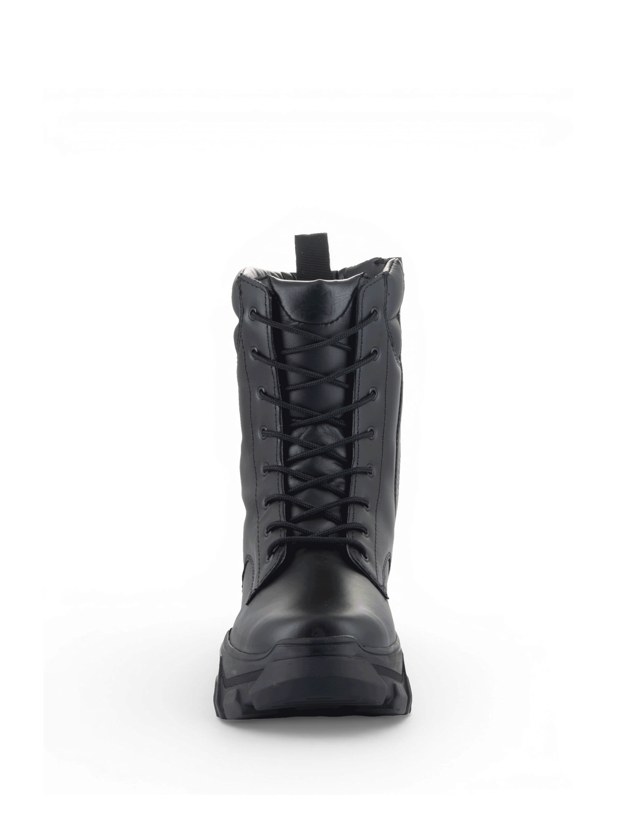Botas Alpinestars Ava, botas de moto urbanas para mujer, negras, en cuero con cordones frontales y suela elevada robusta