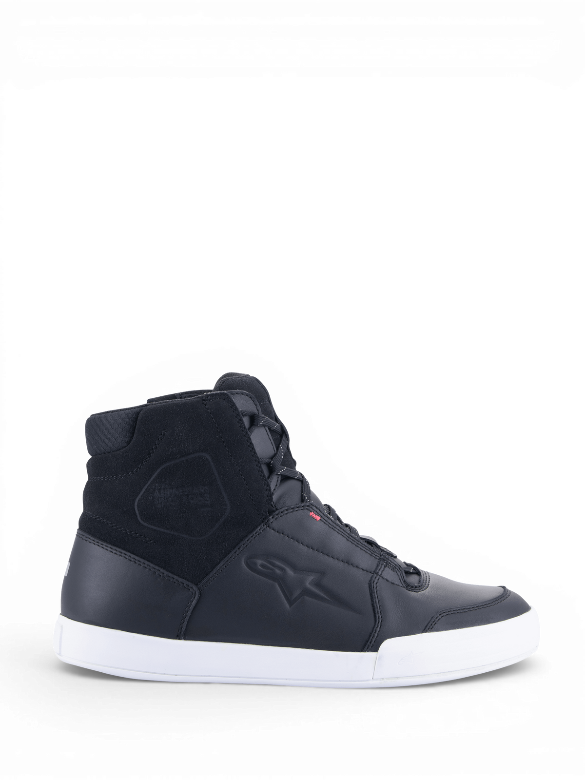 Alpinestars Stella Chrome Drystar, zapatos de moto para mujer de estilo urbano, negros y blancos, construcción de cuero premium, membrana Drystar® impermeable, certificación CE