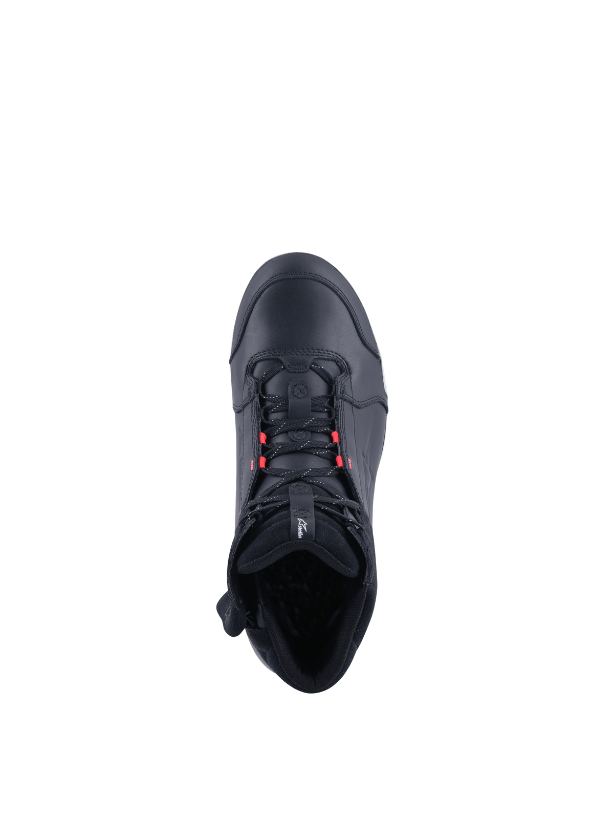 Alpinestars Stella Chrome Drystar, zapatos de moto para mujer, cuero negro y rosa, impermeables, vista superior