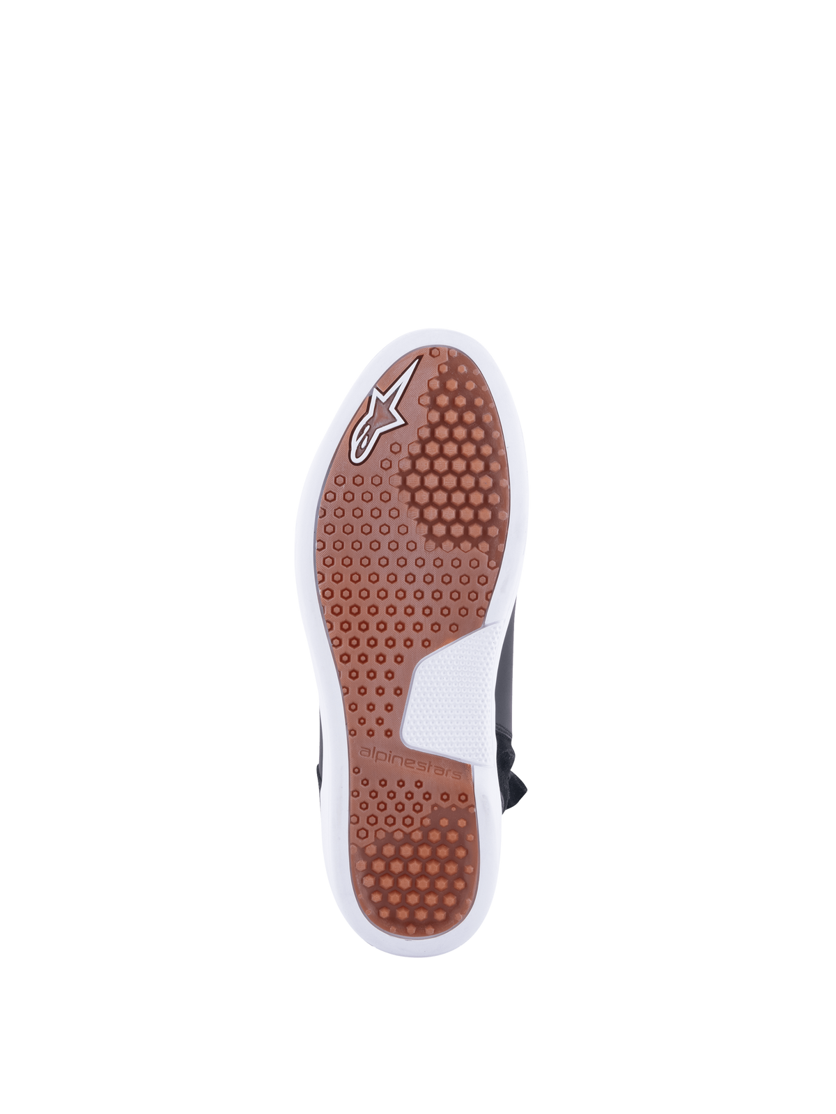 Alpinestars Stella Chrome Drystar, zapatos de moto para mujer, suela de goma marrón con diseño de panal hexagonal y borde blanco, calzado urbano impermeable