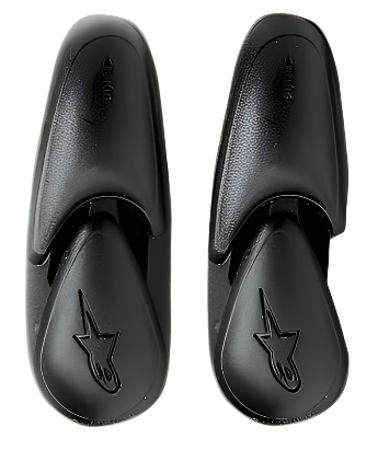 Alpinestars Super SMX 3 Slider, par de deslizadores de repuesto para puntera de botas de moto, negro, acabado mate con el logotipo de la estrella de Alpinestars en relieve, pieza de repuesto para calzado SMX-3