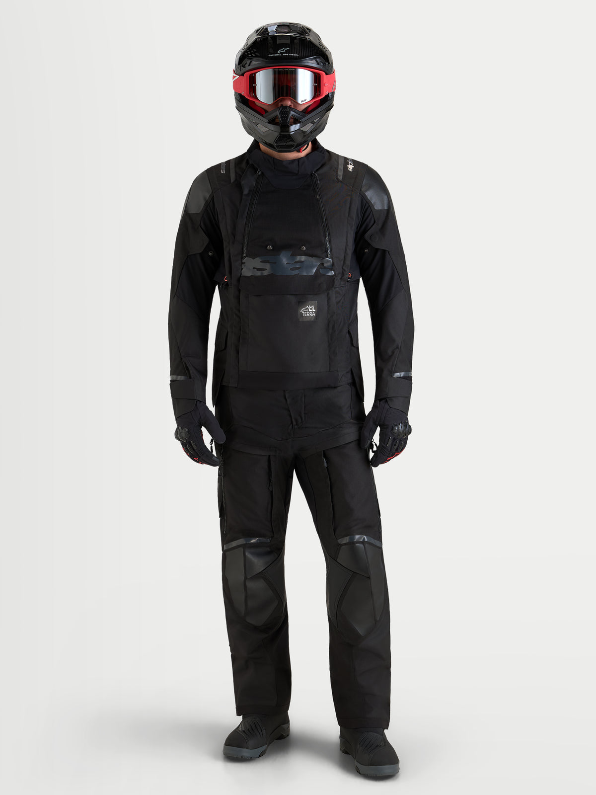 Alpinestars Harok V2 Drystar, chaqueta de moto de aventura para hombre, negra, con diseño impermeable y ventilación modular, en modelo