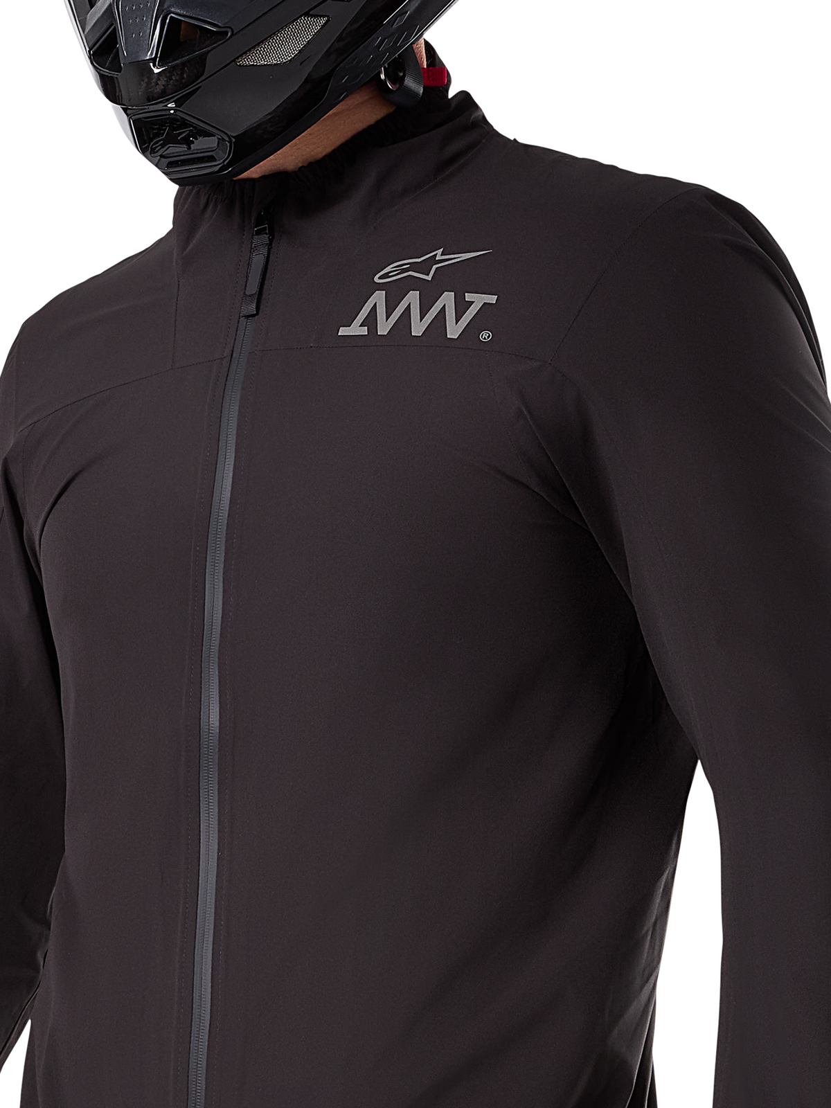 Alpinestars AMT-8 Stretch Drystar® XF Jacket Liner, capa elástica negra impermeable y cortavientos, prenda técnica compactable para motociclismo de aventura