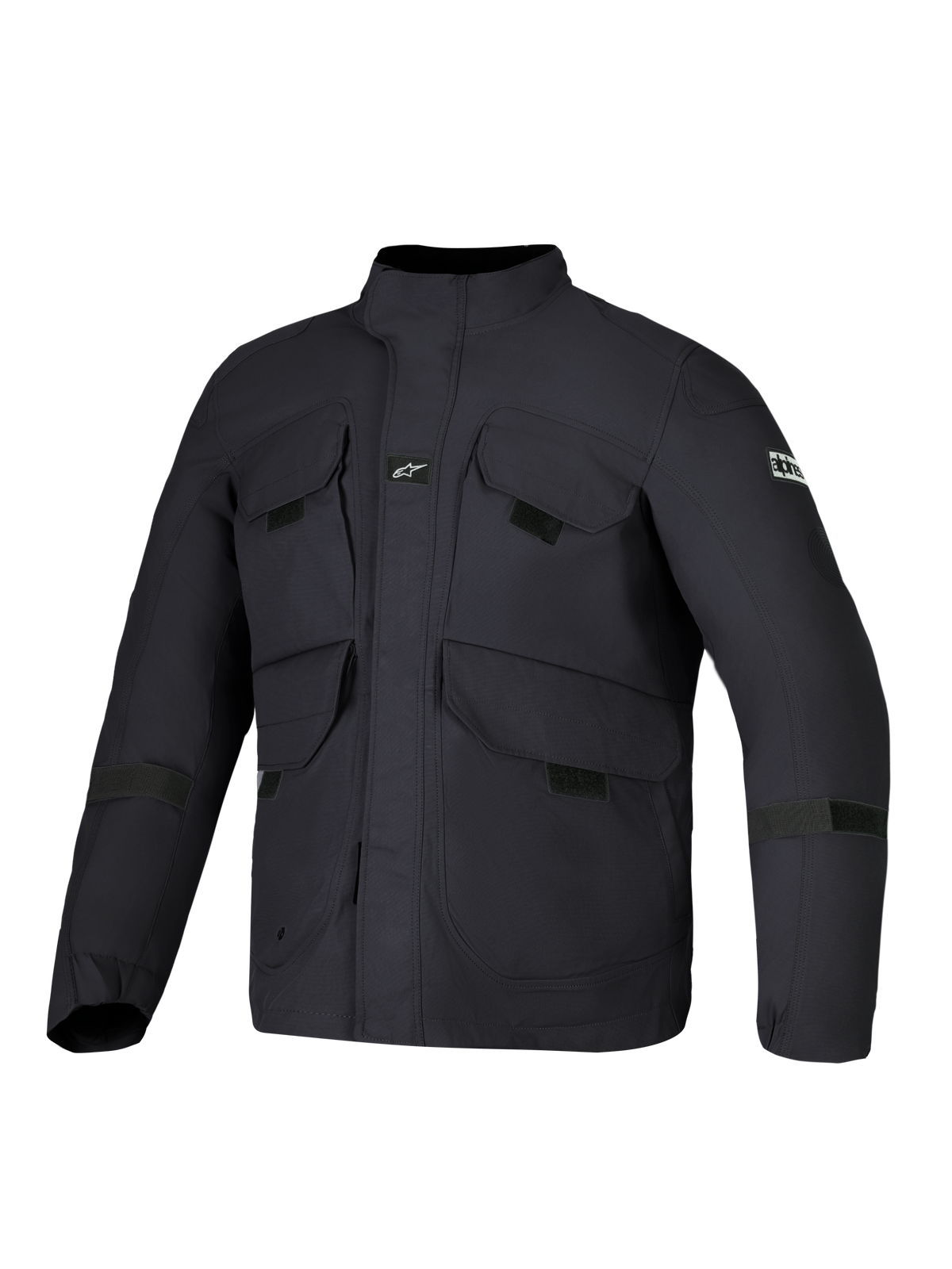 Alpinestars Altan Drystar Chaqueta, chaqueta de moto urbana impermeable, negra, diseño de chaqueta tipo field jacket de tejido técnico con múltiples bolsillos y compatibilidad con protección con certificación CE nivel 2