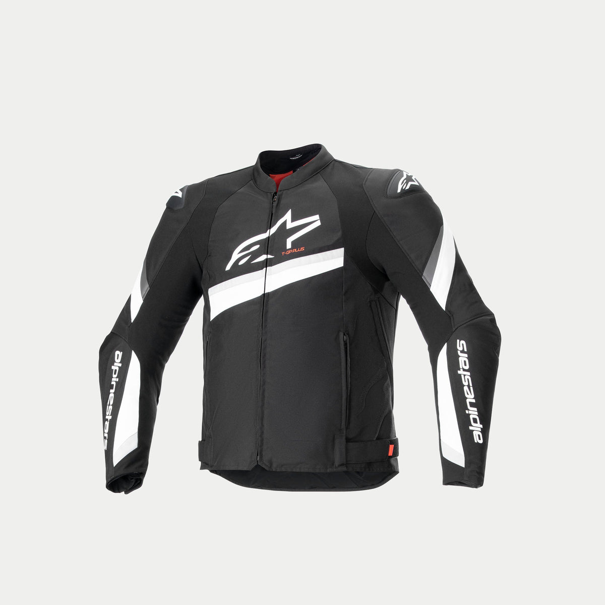 Alpinestars Chaqueta T-GP Plus R V4, chaqueta de moto textil, negra y blanca, con certificación CE y protectores de hombros