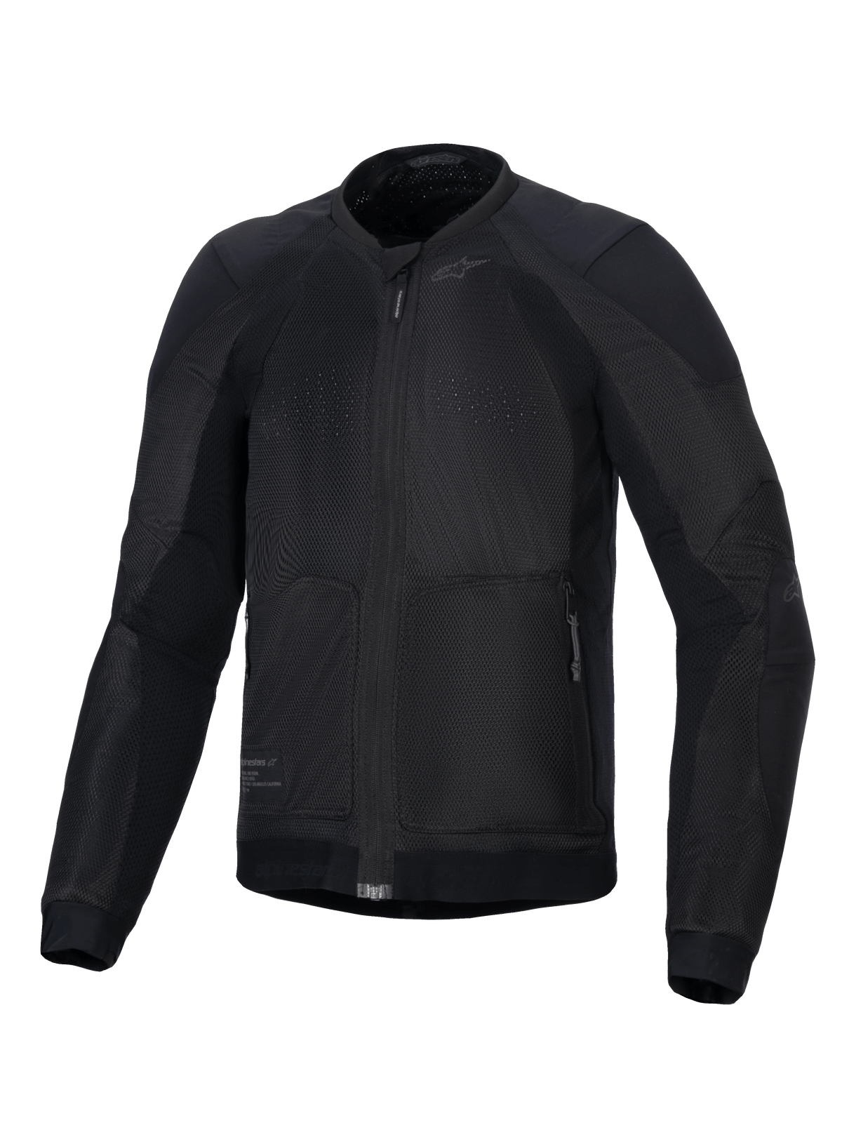Alpinestars chaqueta Troop-Air, chaqueta de moto urbana para hombre, negra, malla transpirable y protecciones certificadas CE