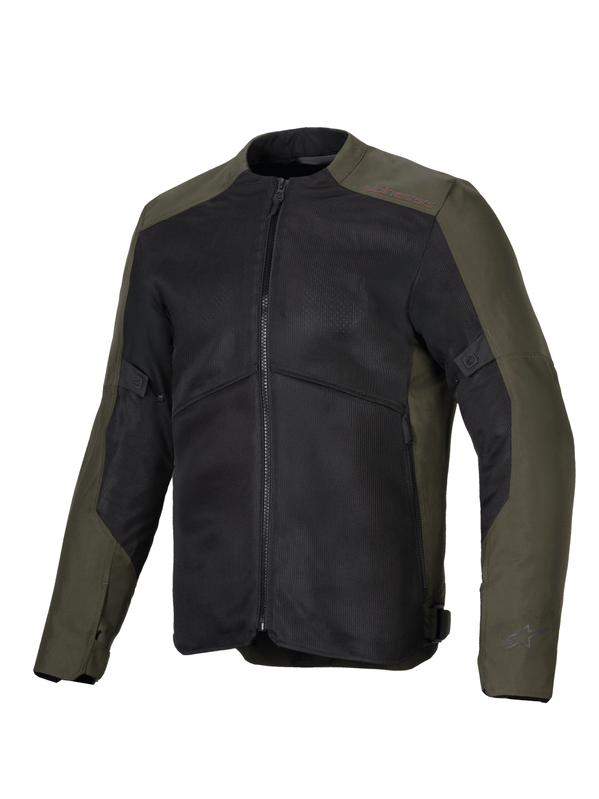 Chaqueta Alpinestars C-1 Air, chaqueta de moto, caqui y negro, con grandes paneles de malla para ventilación, construcción de polifabric 450D, logotipos reflectantes refinados en las mangas y el cuello, estilo urbano contemporáneo para desplazamientos urbanos y turismo