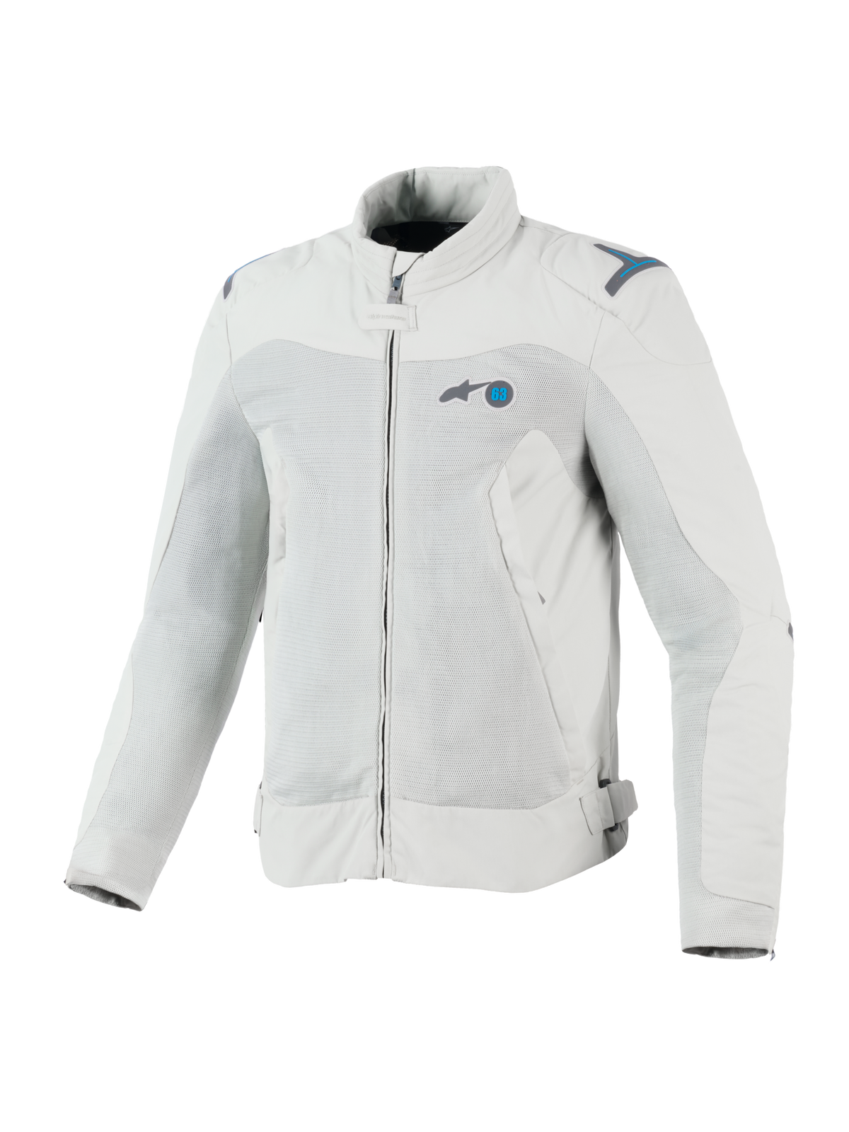 Alpinestars Chaqueta Air Circal-1, chaqueta de moto urbana, gris y azul, con paneles de malla ventilados y materiales reciclados