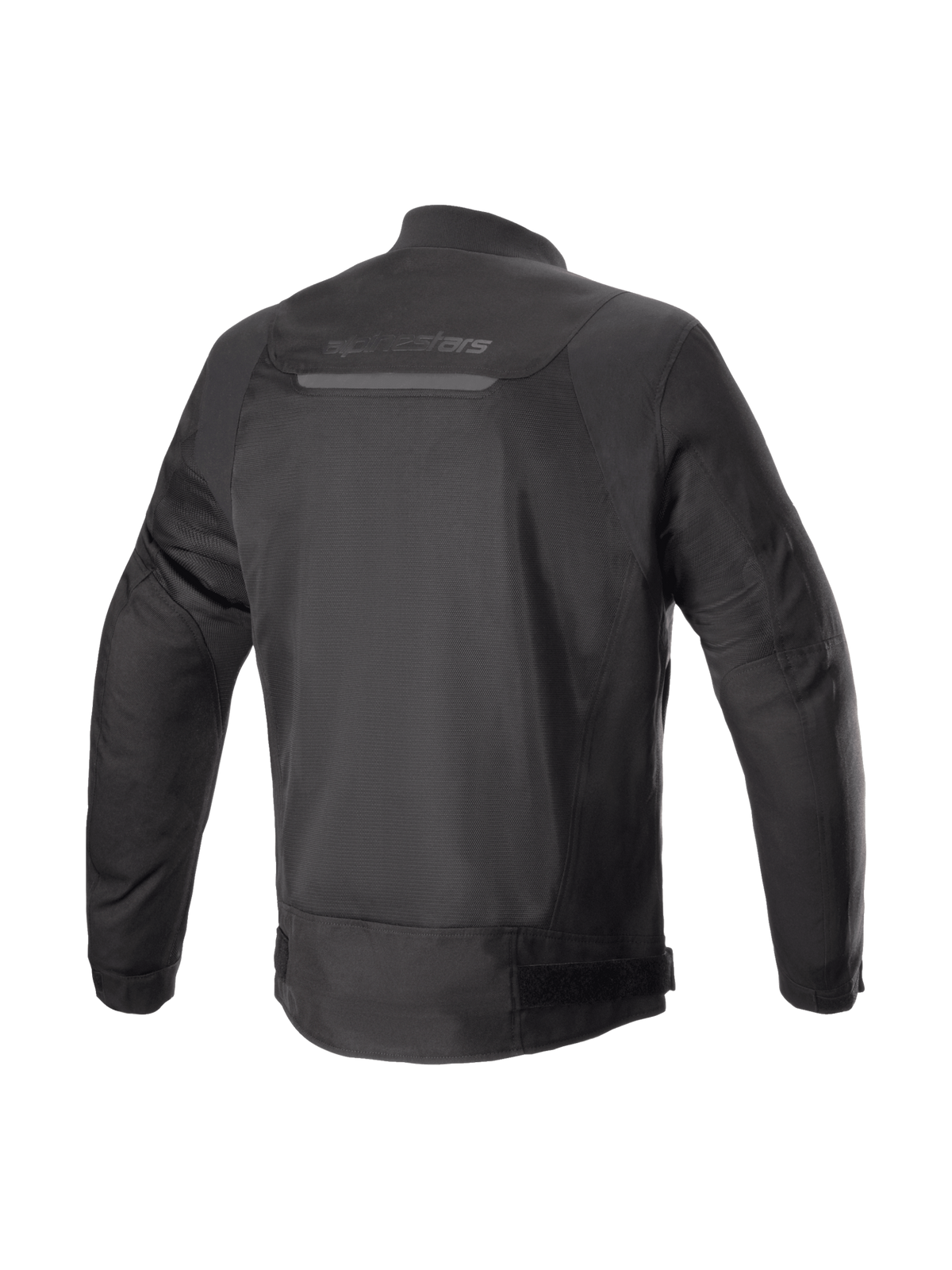 Alpinestars Luc V2 Air Jacket, Black Urban Motorcycle Jacket, back view showing textile mesh panels and Tech-Air ready design.