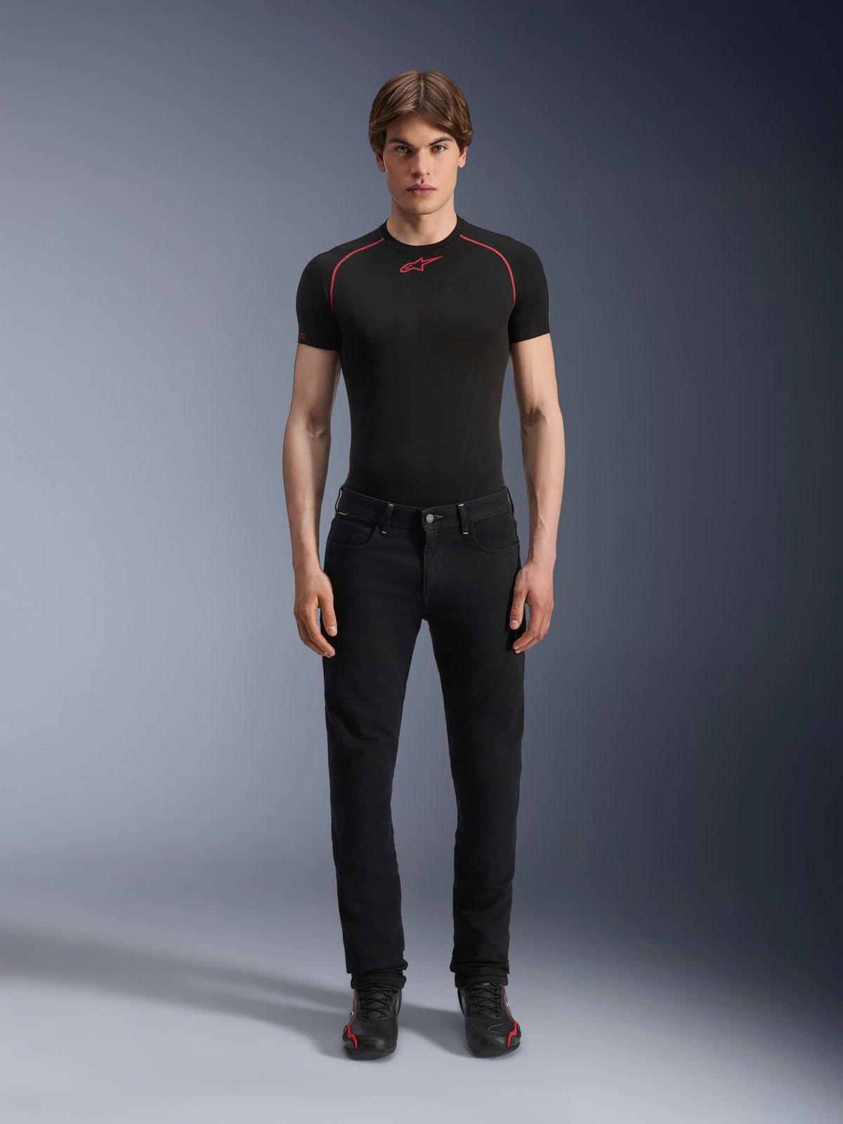 Pantalones Denim Copper V3 de Alpinestars para hombre, vaqueros de moto negros de corte recto para conducción urbana