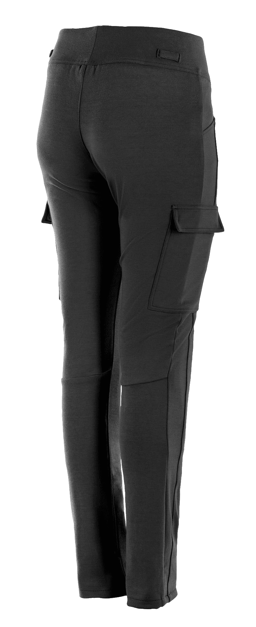 Alpinestars Leggings Iria para mujer, negro, pantalones de motociclismo urbano con bolsillos cargo laterales con solapa, ajuste de alto rendimiento con cintura elástica, vista trasera de tres cuartos