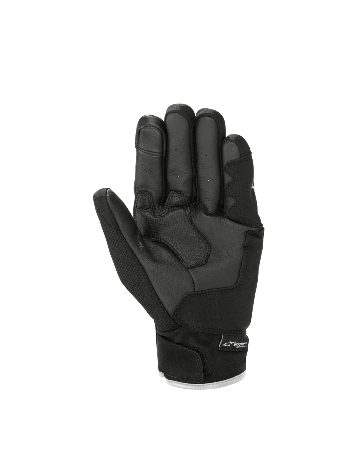 Alpinestars S-Max Drystar®, guantes de moto para hombre, negros, membrana impermeable, palma de cuero reforzada y puño corto