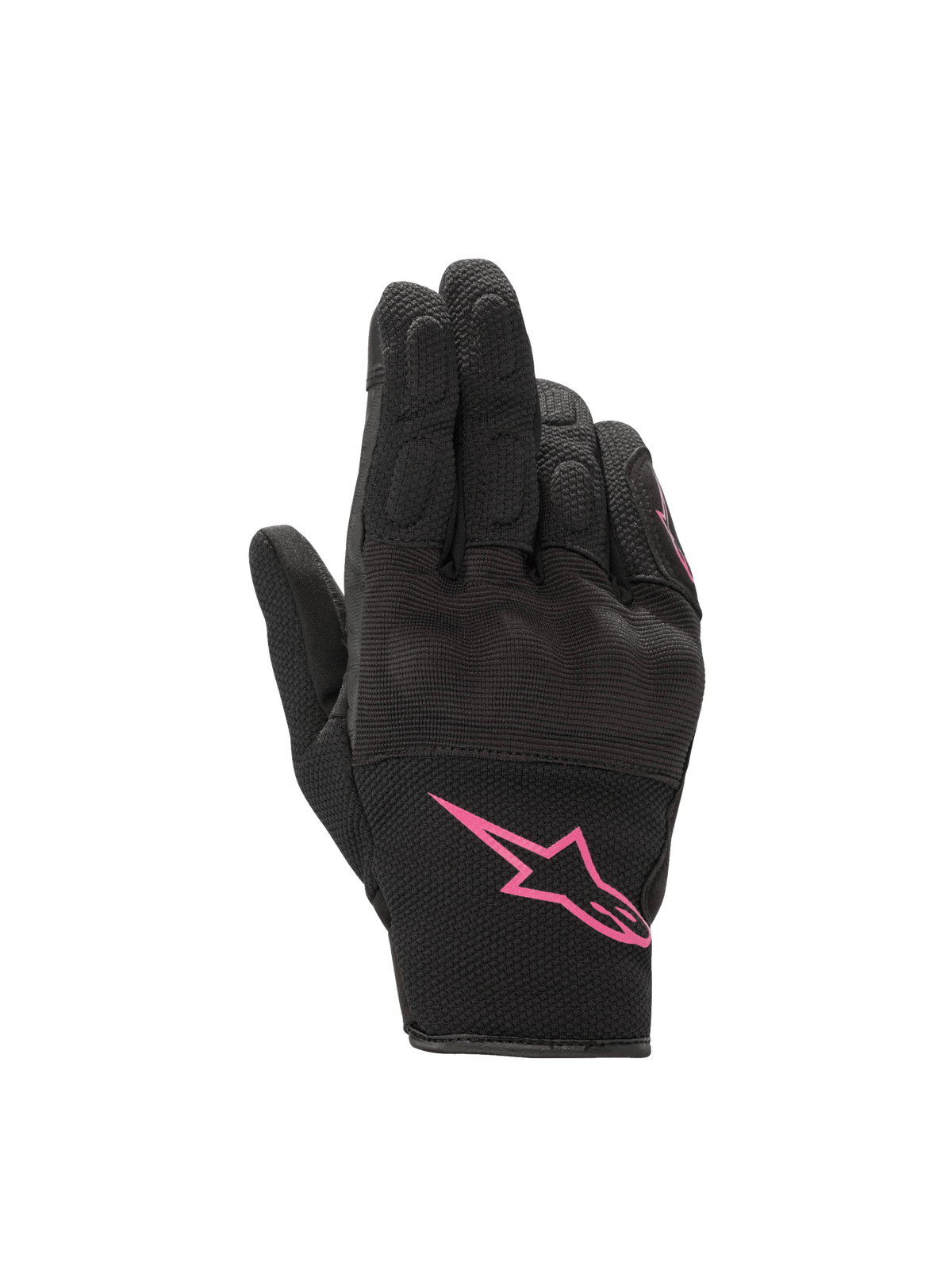 Alpinestars Stella S-Max Drystar, guantes de moto para mujer, negro y fucsia, impermeables con tecnología Drystar y protección rígida de nudillos