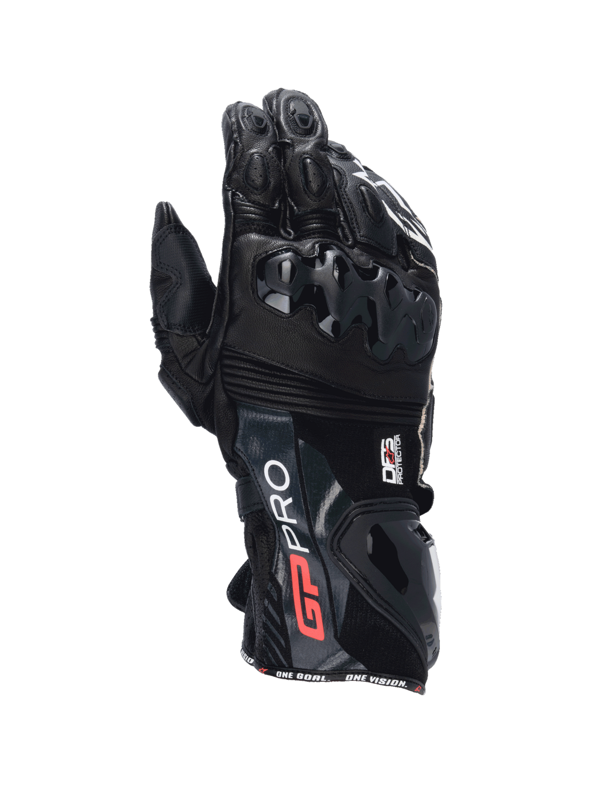 Alpinestars GP Pro R4, guantes de carreras negros para hombre, caña larga, protección DFS, cuero de canguro y certificación CE.