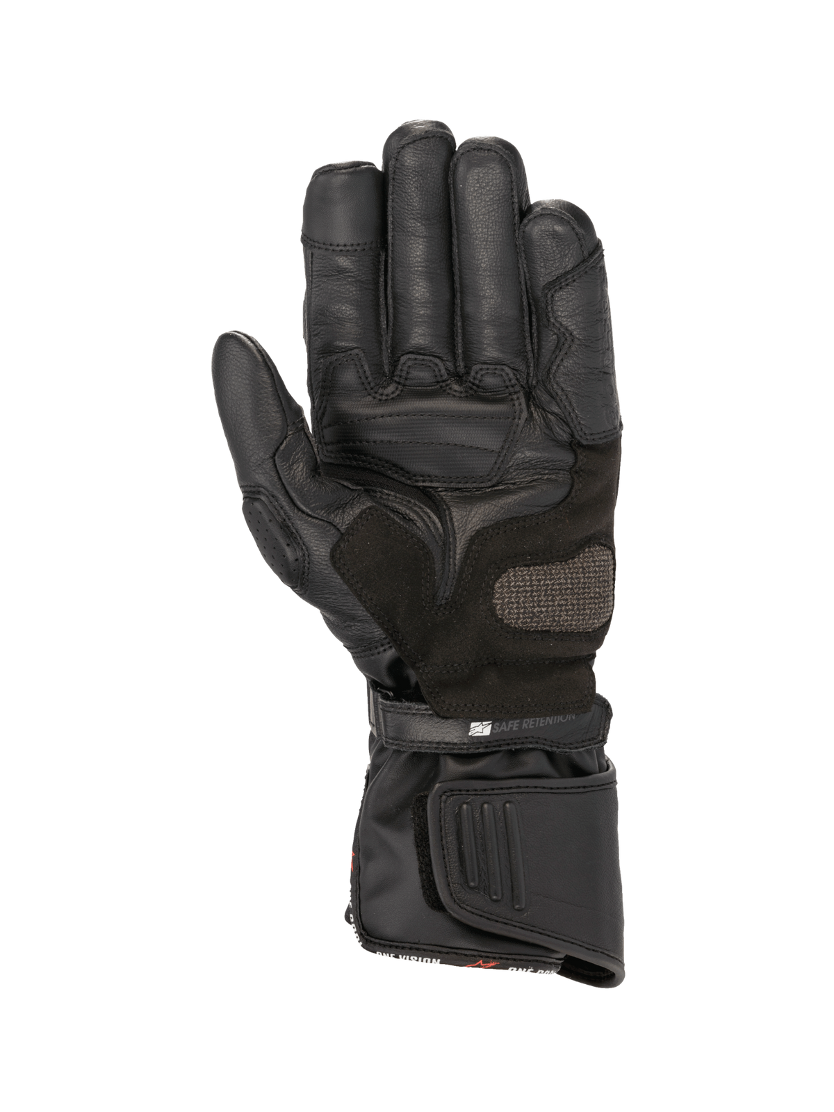 Alpinestars SP-8 HDry, guantes de moto de cuero negro impermeables con palma reforzada y doble cierre